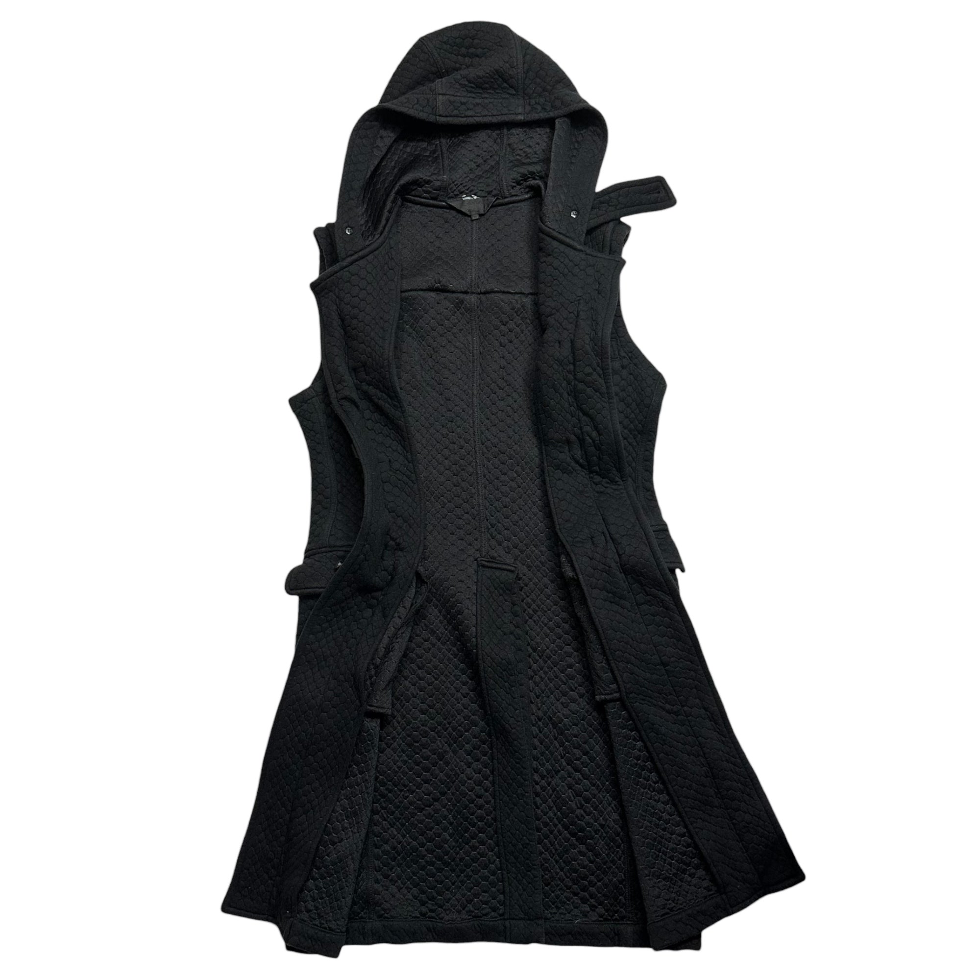COMME des GARCONS HOMME PLUS(コムデギャルソンオムプリュス) 12SS Quilted Sweatshirt Sleeveless Duffle Coat キルティング スウェット スリーブレス ダッフルコート PL-J042 M ブラック AD2011 テイラーリングフォーパンクス Tailoring for Punks期