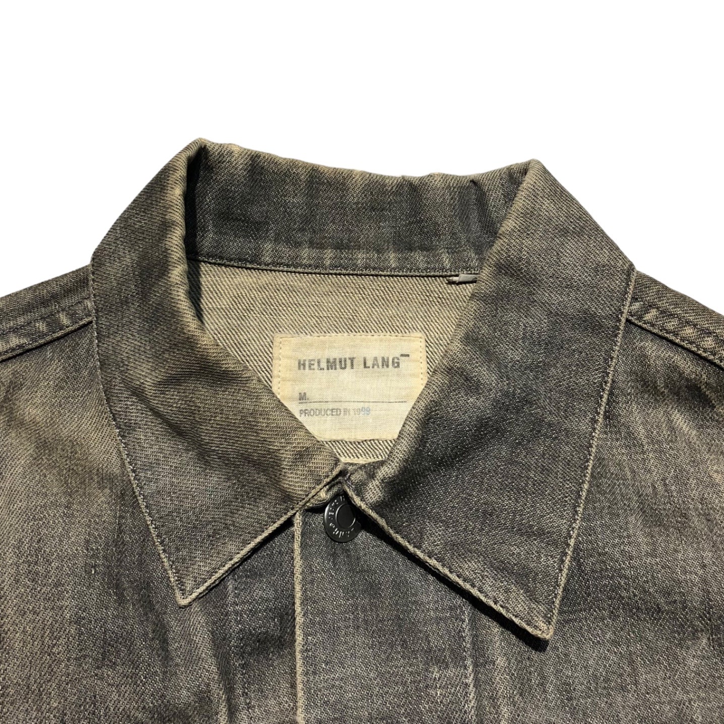 HELMUT LANG(ヘルムートラング) 90's archive denim jacket アーカイブ デニム ジャケット 本人期 44(S程度) グレー 1999 トラッカー ヴィンテージ