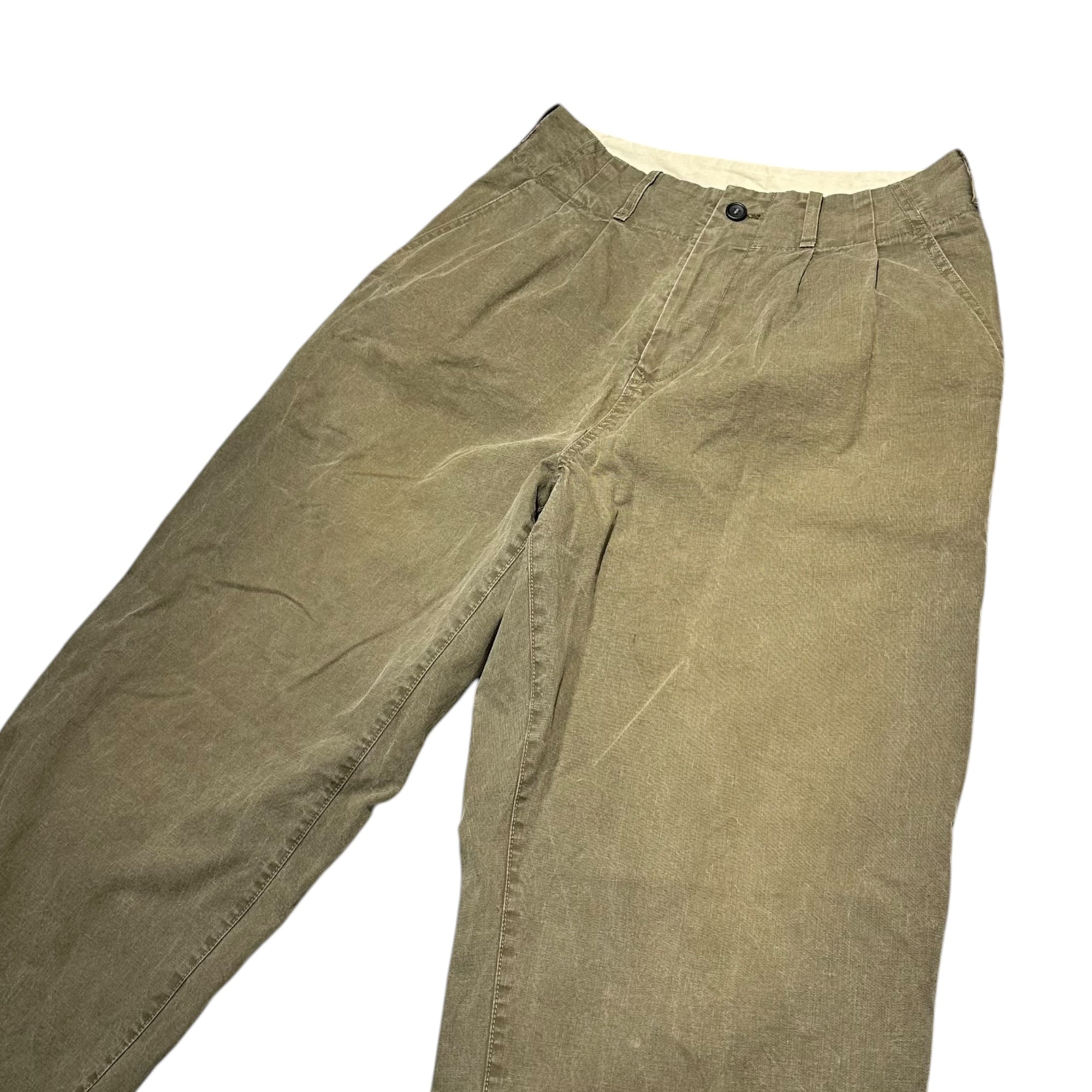 Y's(ワイズ) Wide Military Cotton Pants ワイド ミリタリー コットン パンツ YP-P12-007 3(L程度) カーキ 男性着用可