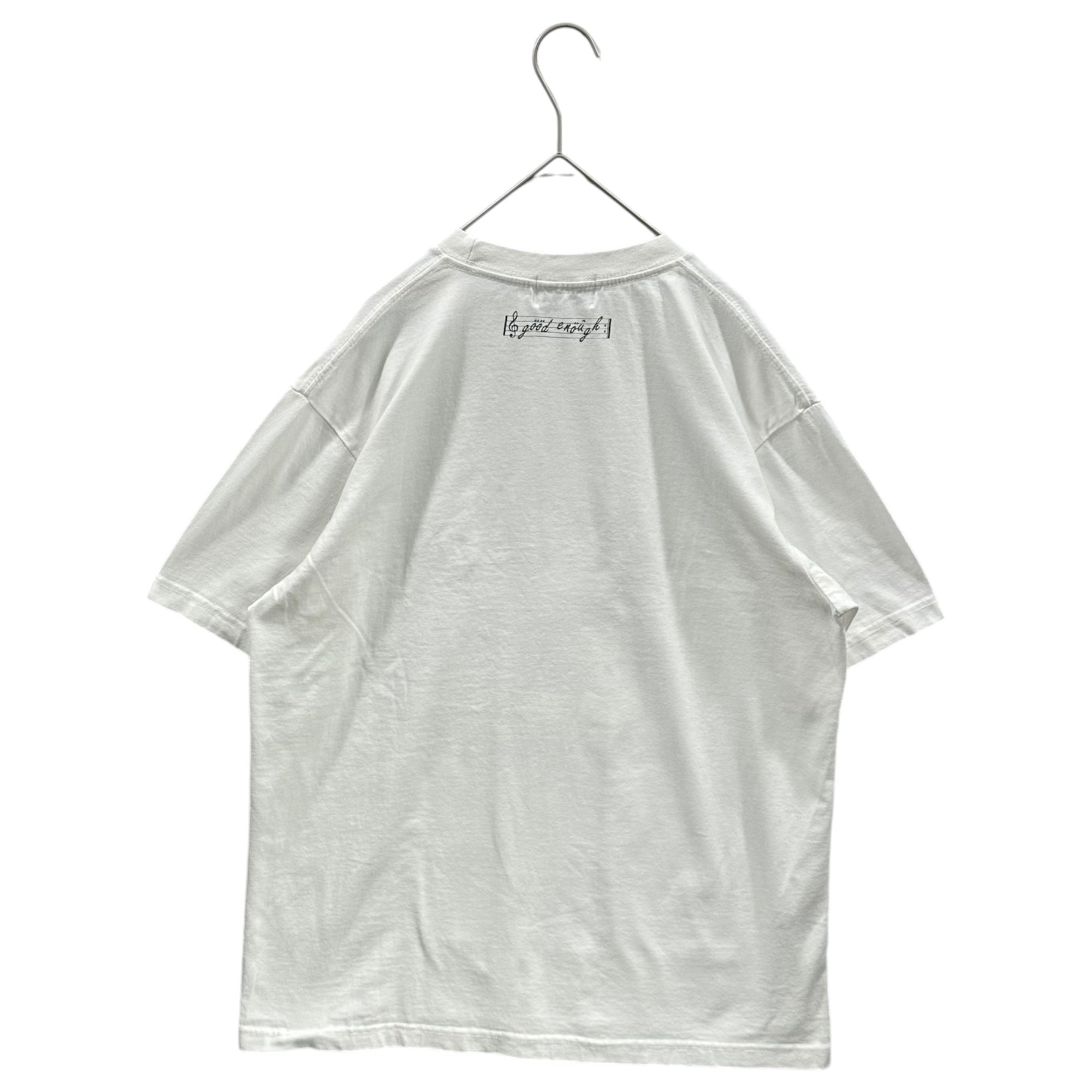 GOODENOUGH×Disney(グッドイナフ×ディズニー) 2015’s Mickey Mouse Guitar Print S/S T-Shirt ミッキー ギター プリント 半袖 Tシャツ L ホワイト×ブラック