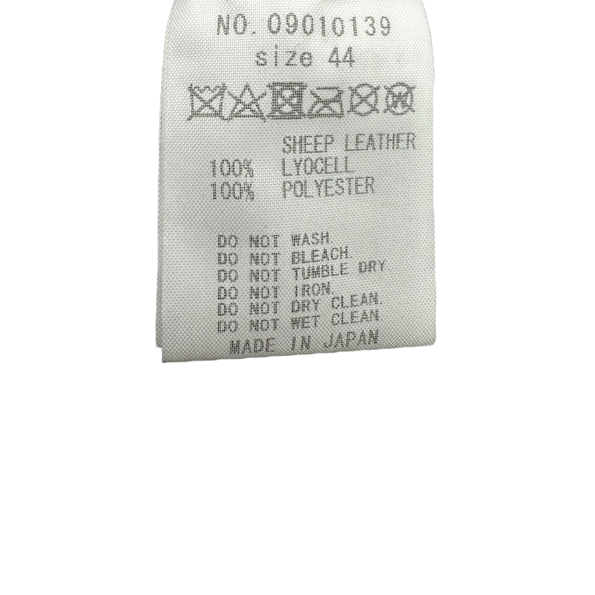 FACTOTUM(ファクトタム) VerteX 別注 Sheepskin semi-double rider jacket シープ スキン セミダブル ライダース ジャケット 09010139 44 ブラック レザー