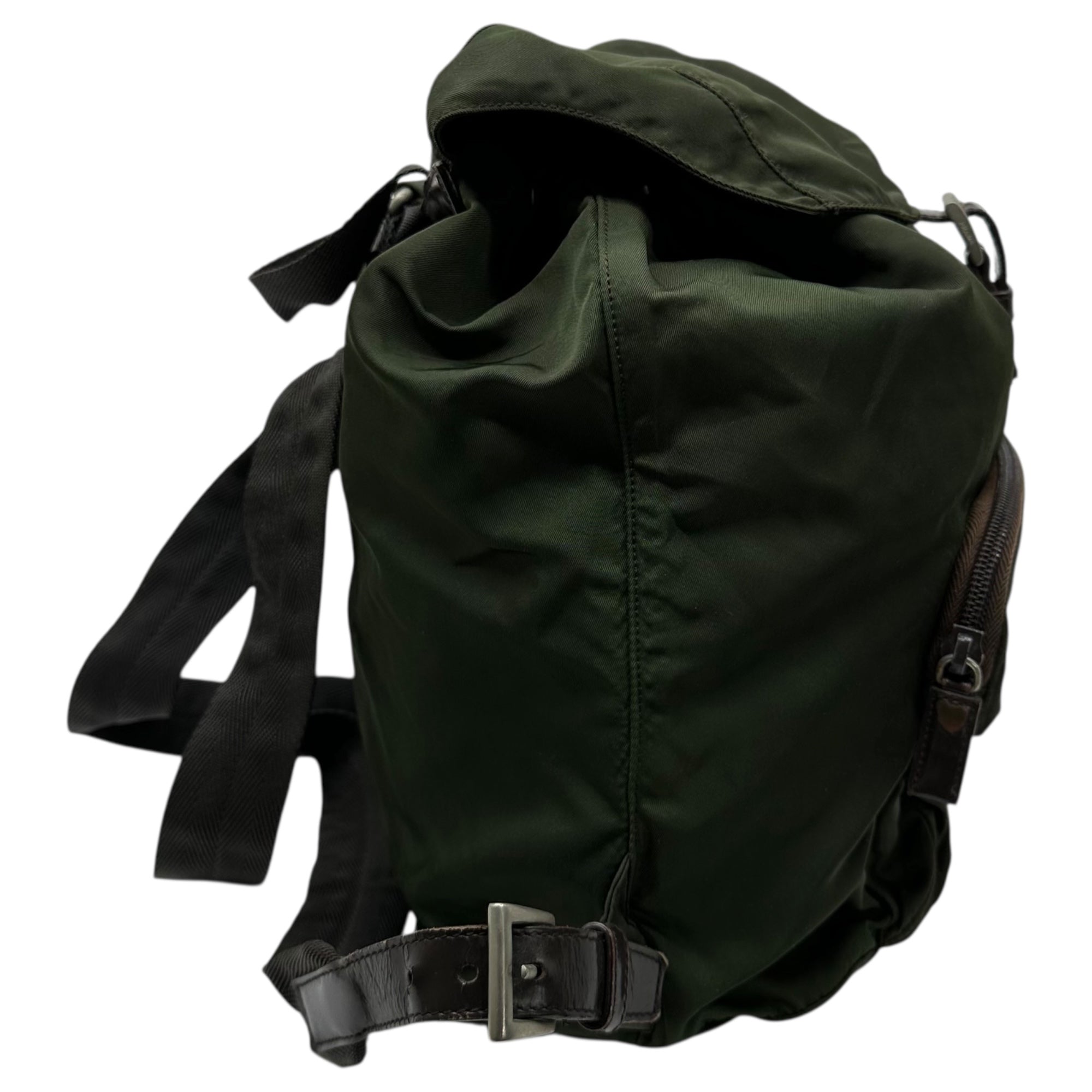 PRADA(プラダ) Triangle Plate Nylon Mini Backpack 三角 プレート ナイロン ミニ リュック カーキ