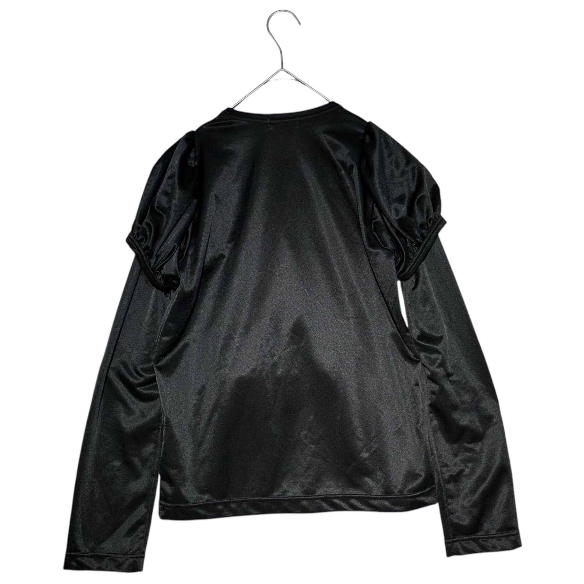 COMME des GARCONS(コムデギャルソン) 06AW Front Tulle Layered Type Poly Cut and Sewn フロント チュール レイヤードタイプ ポリ カットソー GR-T031 S ブラック AD2006