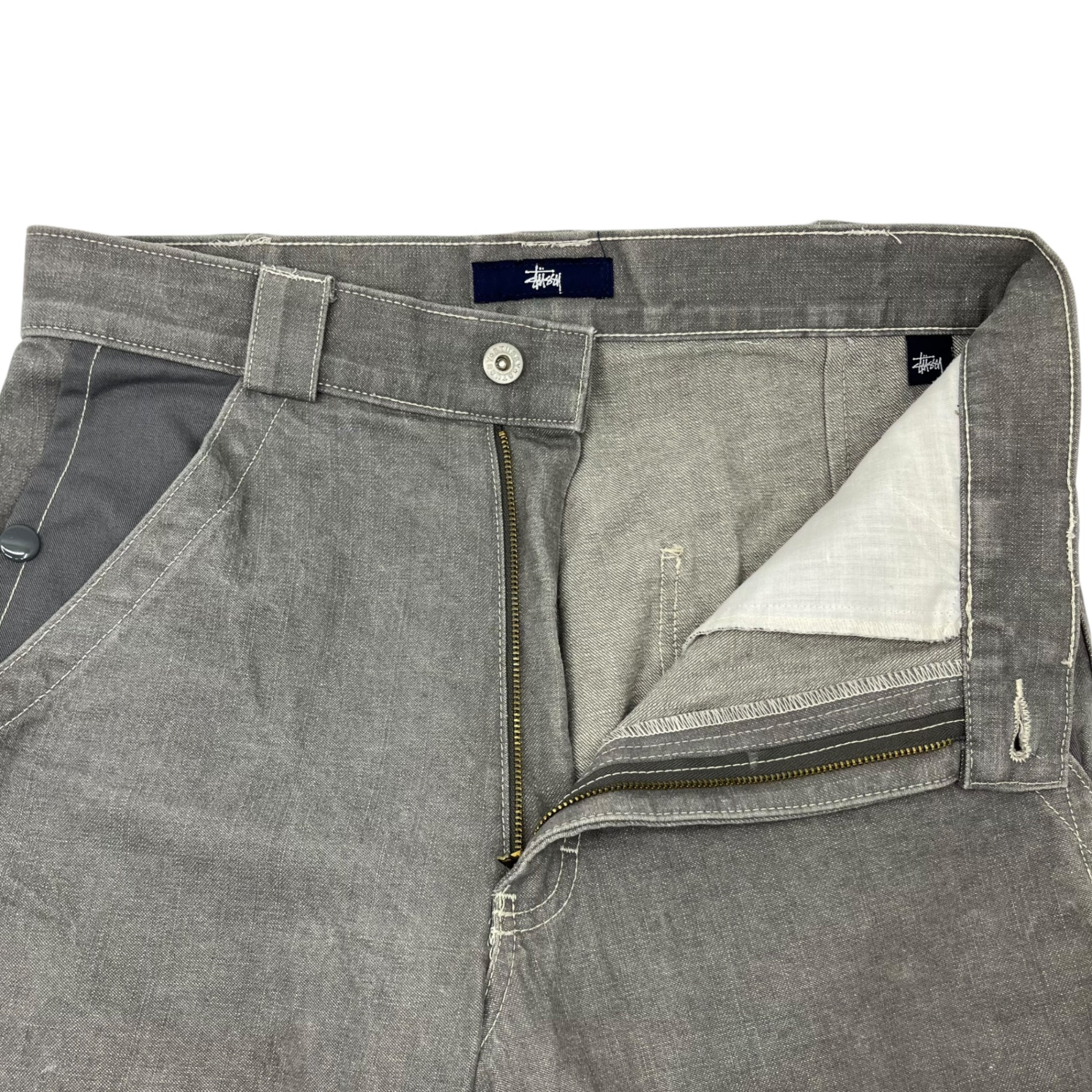 STUSSY(ステューシー) 90's~00's Painter gray denim pants ペインター グレー デニム パンツ 30 グレー 90年代~ OLD USA製