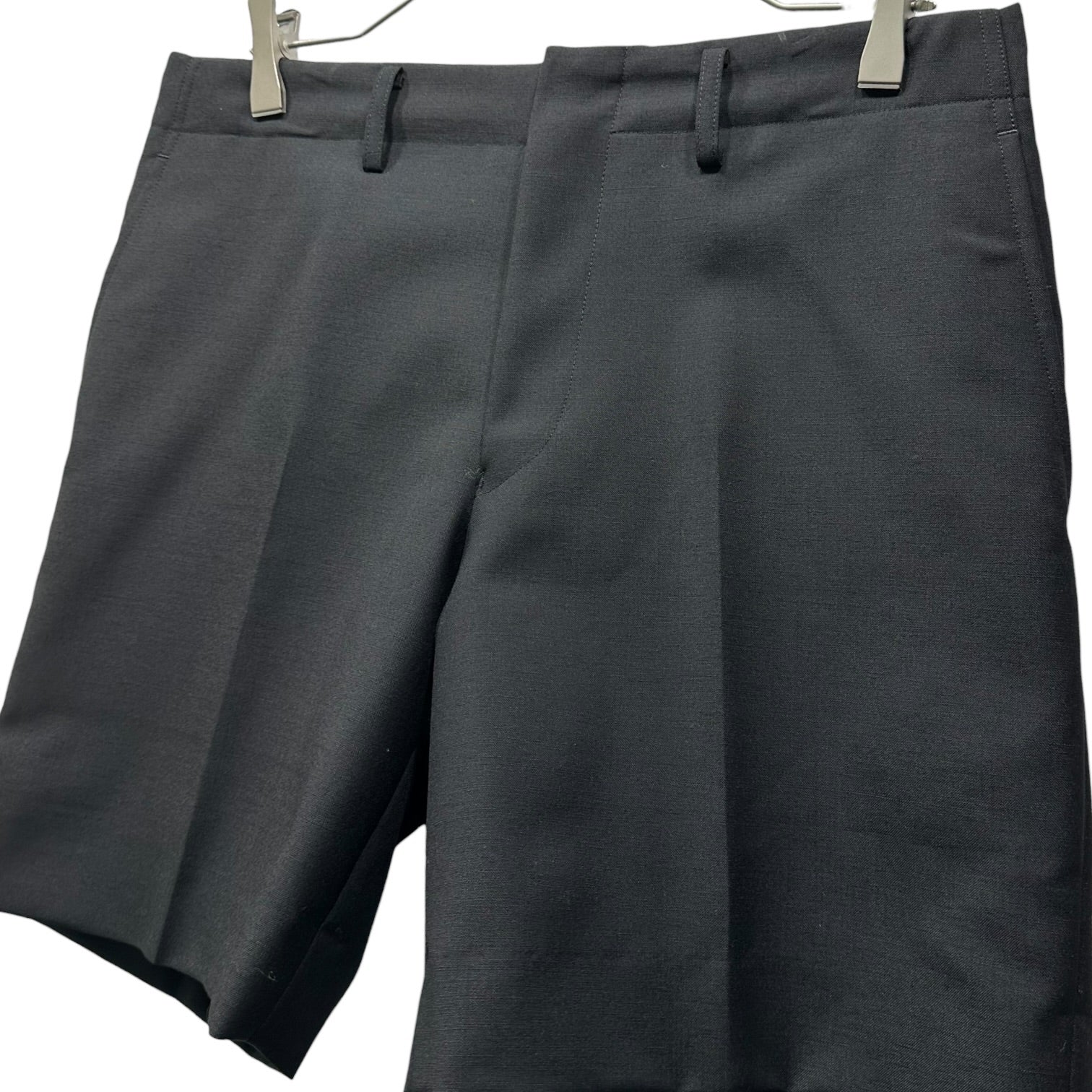 COMME des GARCONS JUNYA WATANABE(コムデギャルソンジュンヤワタナベ) 12SS Short Slacks Shorts with Mohair Blend モヘア混 ショート スラックス ショーツ ハーフパンツ JI-P003 L ブラック AD2011