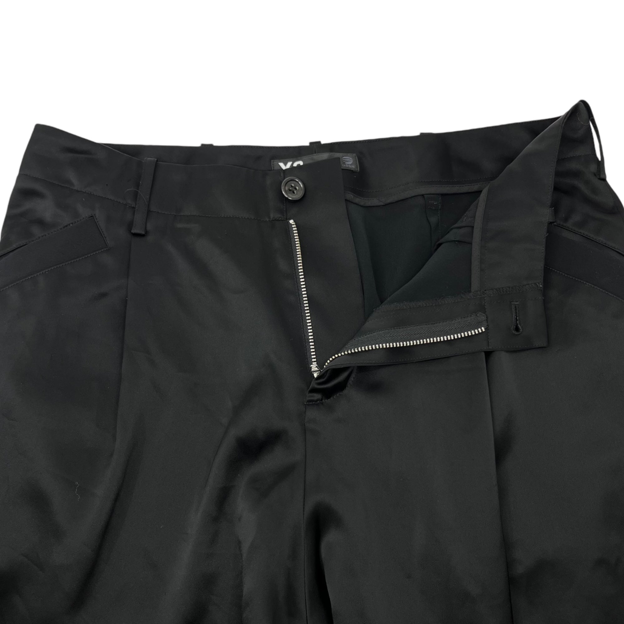 Y-3(ワイスリー) Logo embroidered sarouel pants ロゴ刺繍 トリアセテート ポリエステル サルエル パンツ F90927 M ブラック