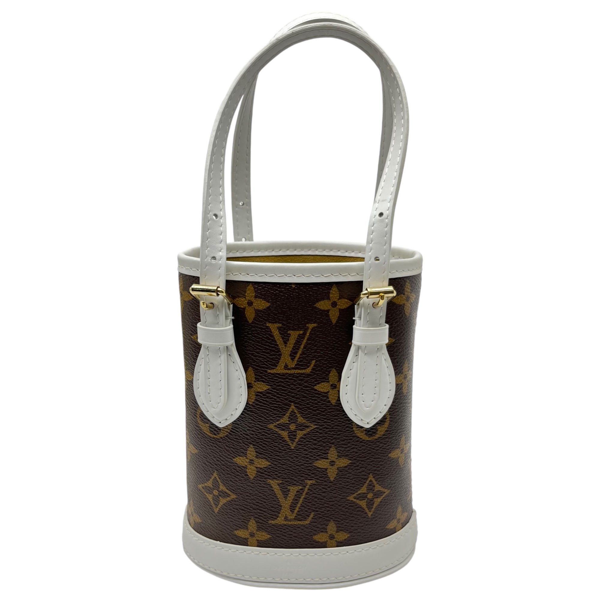 LOUIS VUITTON(ルイヴィトン) 22AW Nano Bucket ナノ・バケット モノグラム M81489 ブラウン×ホワイト 2WAY ショルダー バッグ バケツ