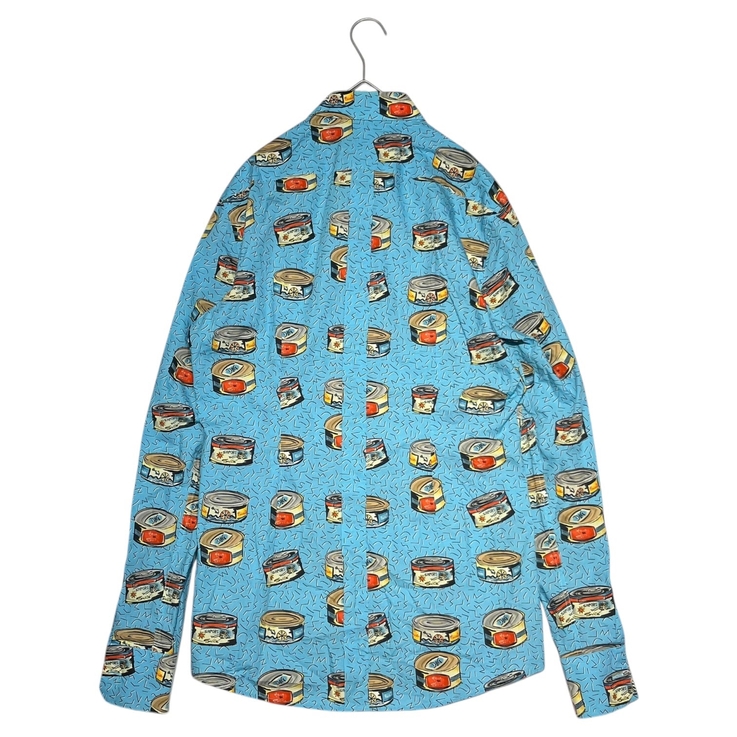 DOLCE&GABBANA(ドルチェ&ガッバーナドルガバ) Canned all over pattern long sleeve shirt 缶詰 総柄 長袖 シャツ G5EJ0T/FS570 40 ブルー