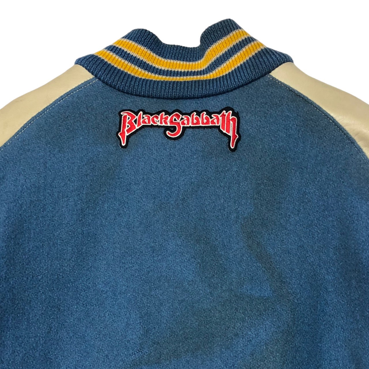 NELSON'S(ネルソンズ) 80's ヴィンテージワッペンスタジャン/スタジアムジャンパー/ブルゾン/ジャケット 42(XKサイズ程度) スカイブルー×ホワイト USA製 80年代