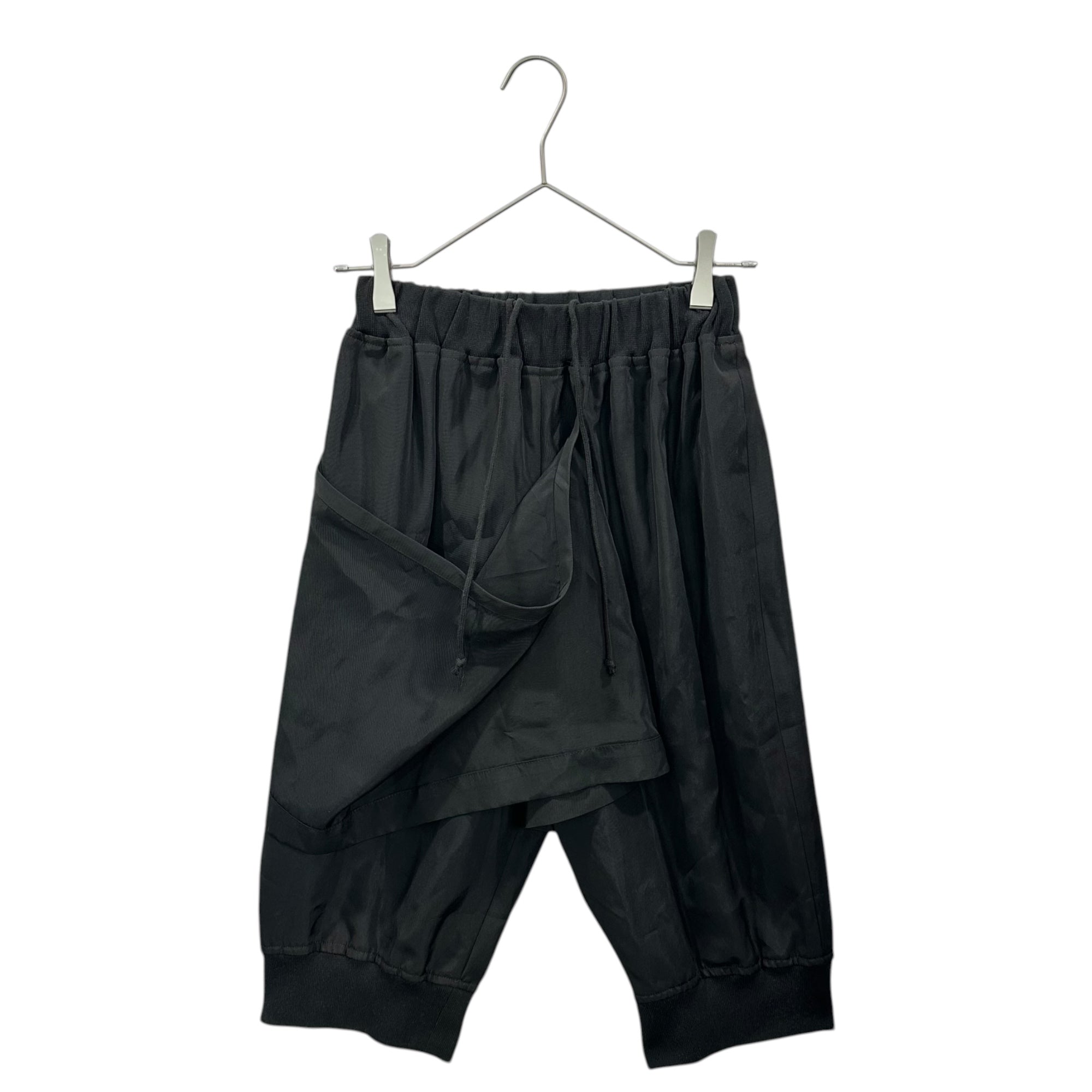 COMME des GARCONS(コムデギャルソン) 90SS 本人期 サイド ポケット ギミック 裾リブ ショーツ personal stage Side pocket gimmick ribbed hem shorts GP-11043S S ブラック