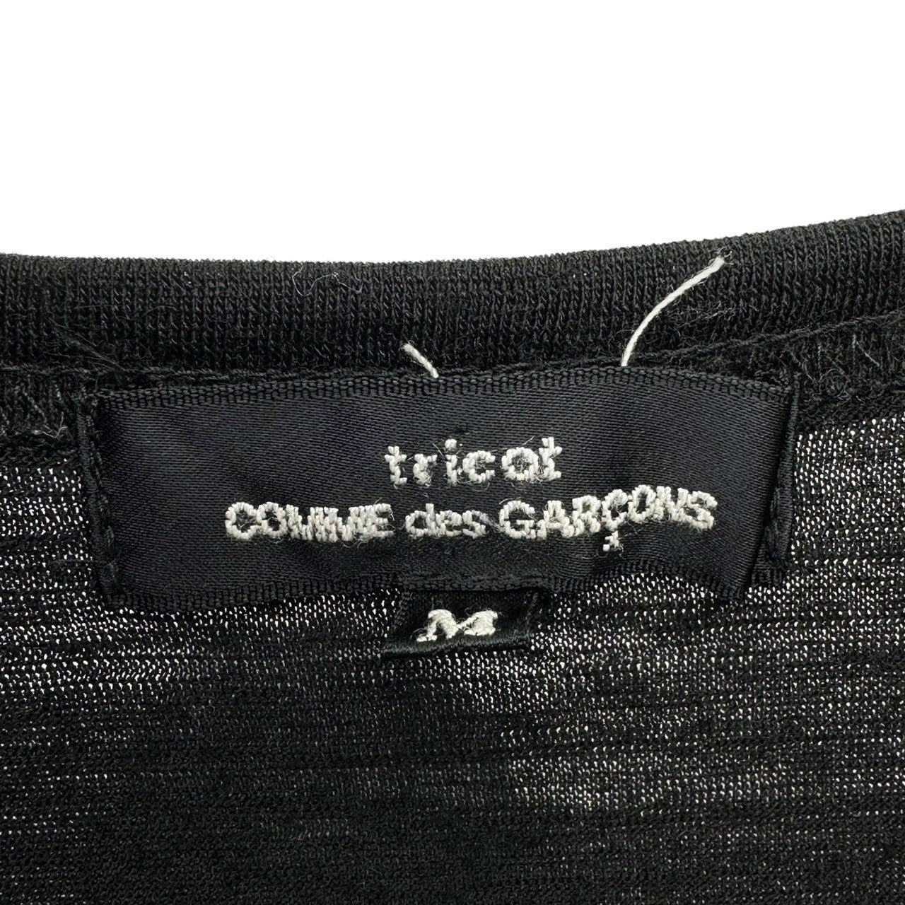 tricot COMME des GARCONS(トリココムデギャルソン) 12AW Basic Wool Knit Shirt ベーシック ウール ニットソー カットソー TJ-T024 M ブラック AD2012