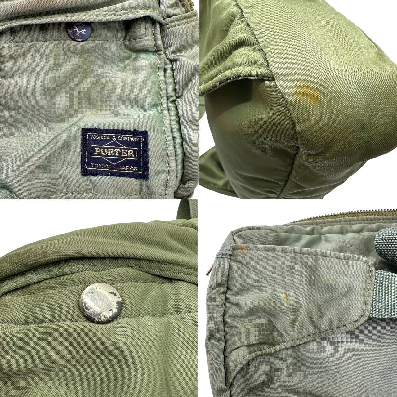 PORTER(ポーター) TANKER WAIST BAG タンカー ウエスト バッグ グリーン コブラバックル 初期 ショルダー 斜め掛け ナイロン