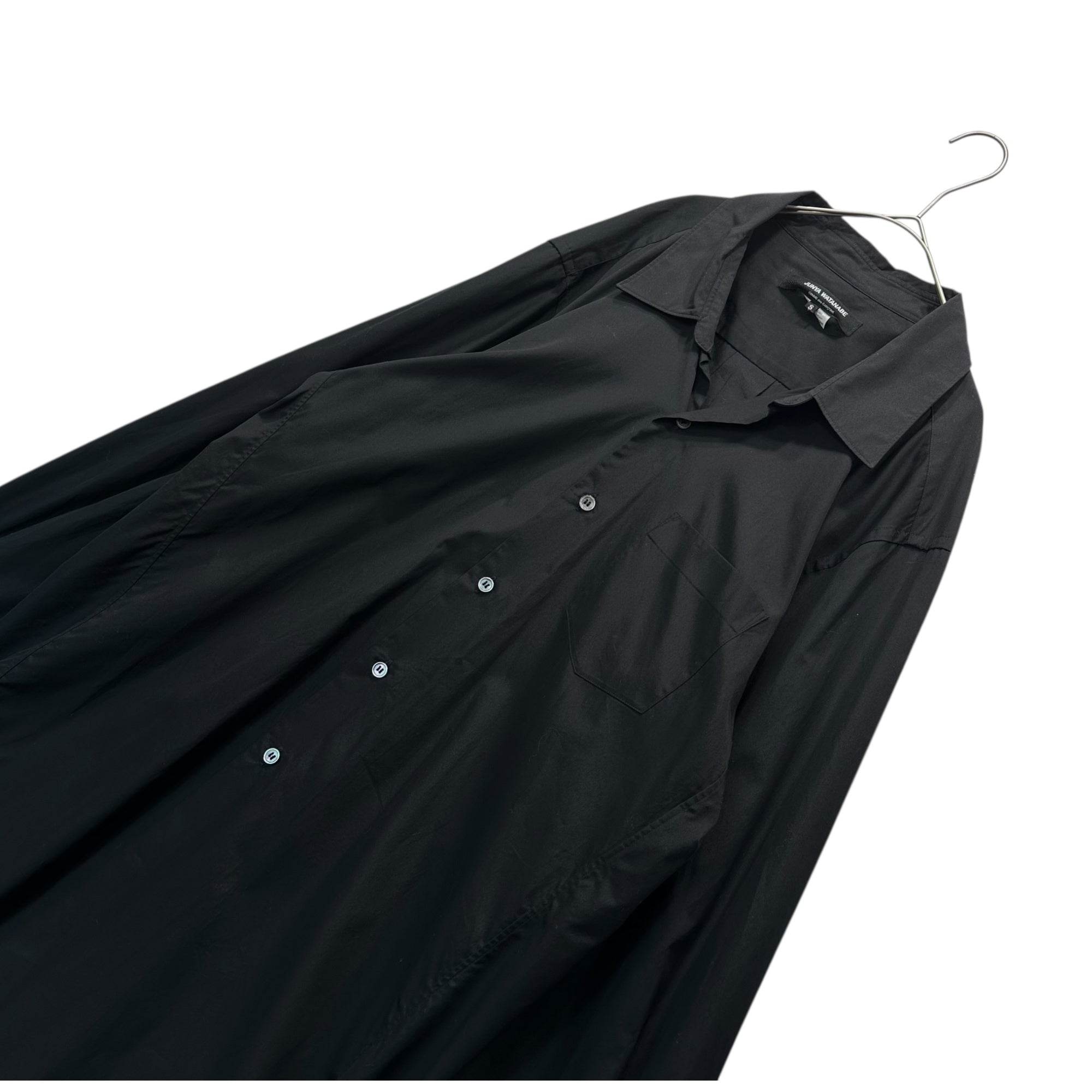 COMME des GARCONS JUNYA WATANABE(コムデギャルソンジュンヤワタナベ) 18SS Super Long Sleeve Cotton Dress Shirt スーパーロングスリーブ コットン ドレスシャツ JA-O071 S ブラック AD2017 男性着用可能