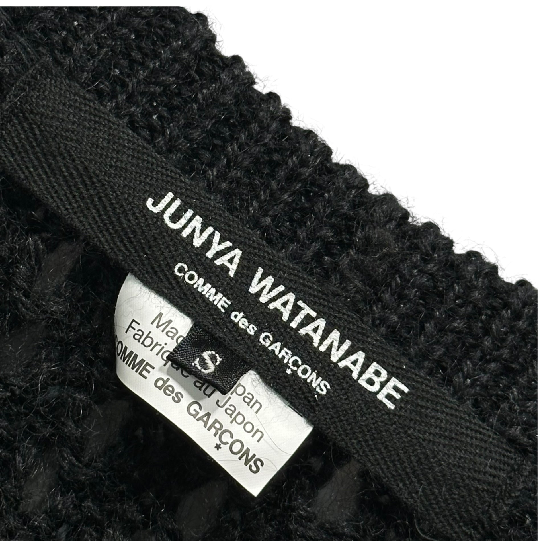 COMME des GARCONS JUNYA WATANABE(コムデギャルソンジュンヤワタナベ) Black Studs Low Gauge Crew Neck Knit ブラックスタッズ ローゲージ クルーネック ニット S ブラック