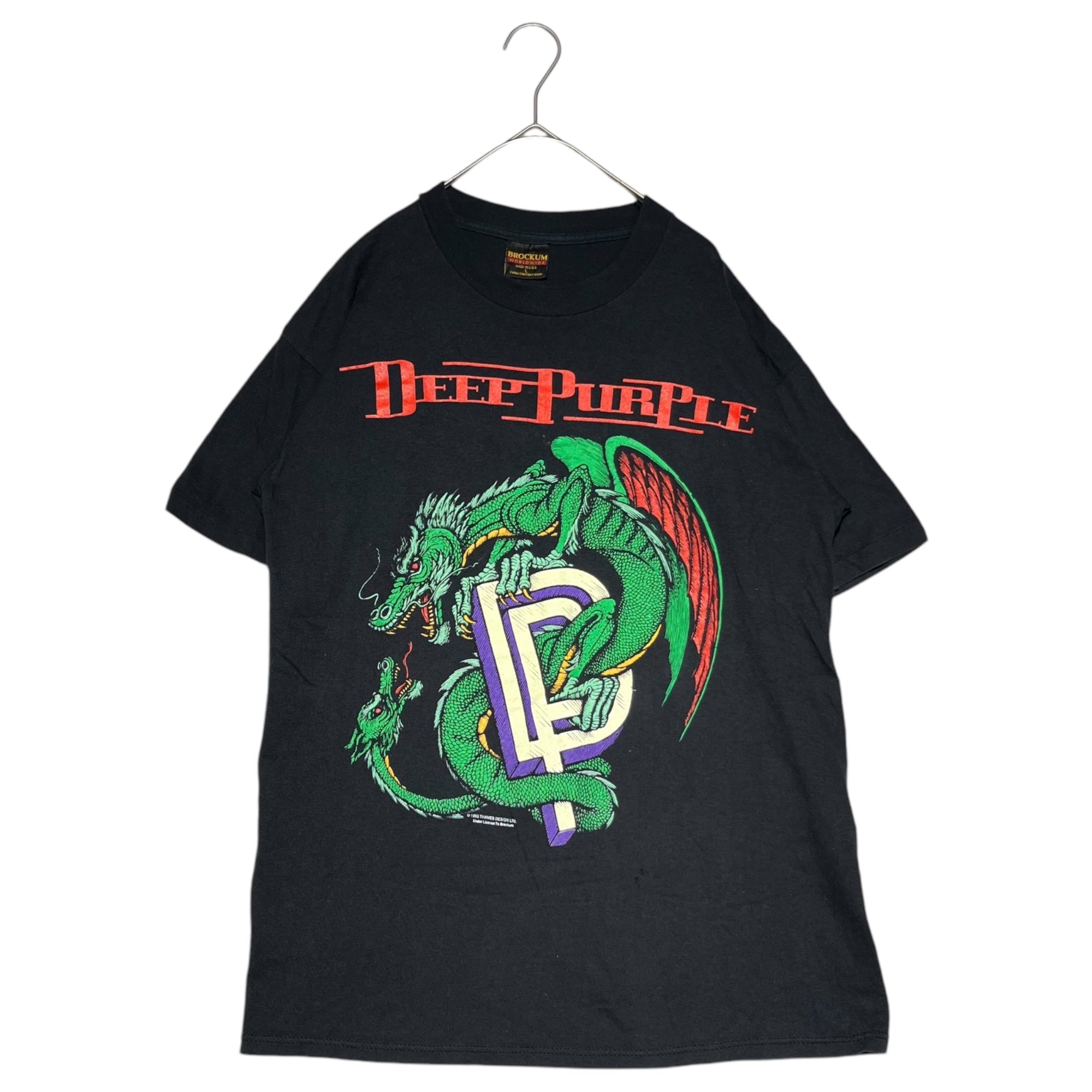 VINTAGE(ヴィンテージ) ©1993 DEEP PURPLE "WORLD TOUR 93-94" T-shirt ディープパープル ワールドツアー Tシャツ L ブラック 90s 90年代 ヴィンテージ バンド ロック