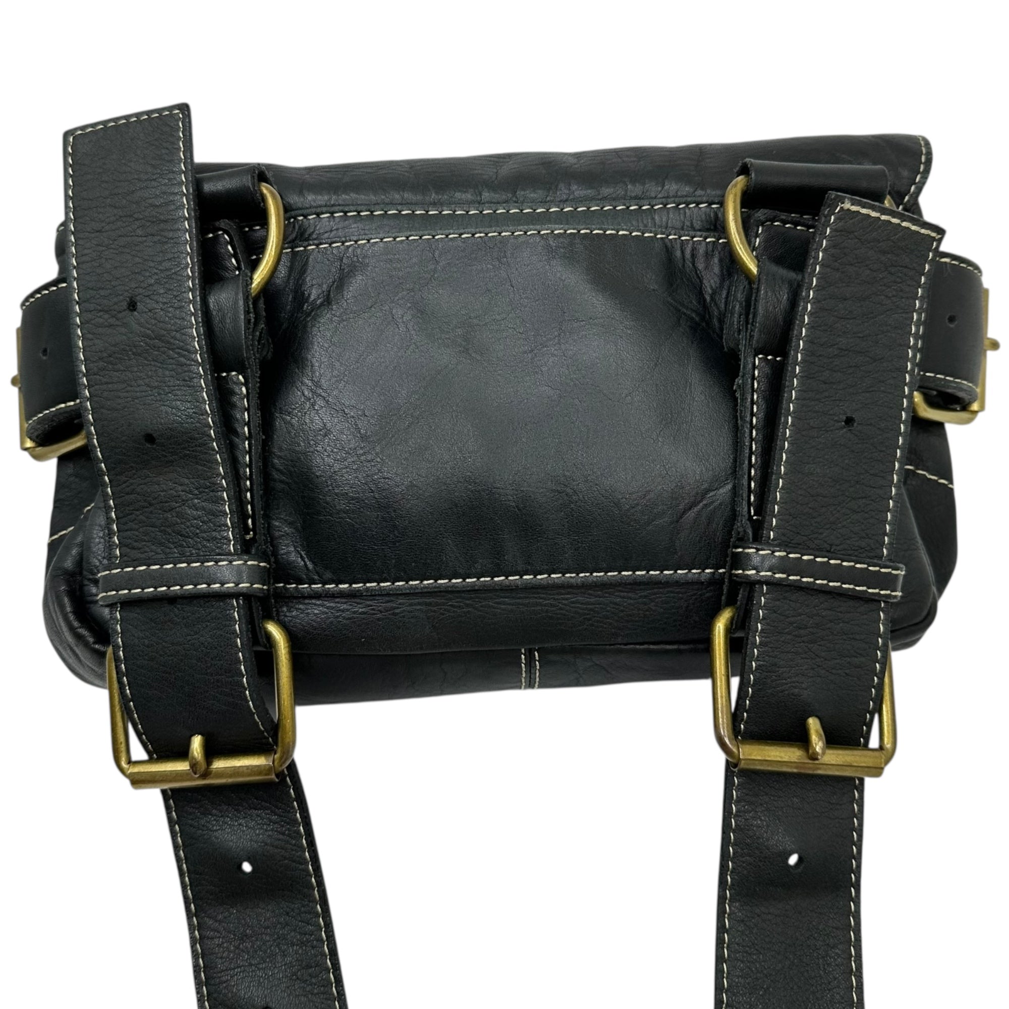 Vivienne Westwood ACCESSORIES(ヴィヴィアンウエストウッドアクセサリー) Orb Logo Leather Harness Shoulder Bag オーブ ロゴ レザー ハーネス ショルダー バッグ ブラック