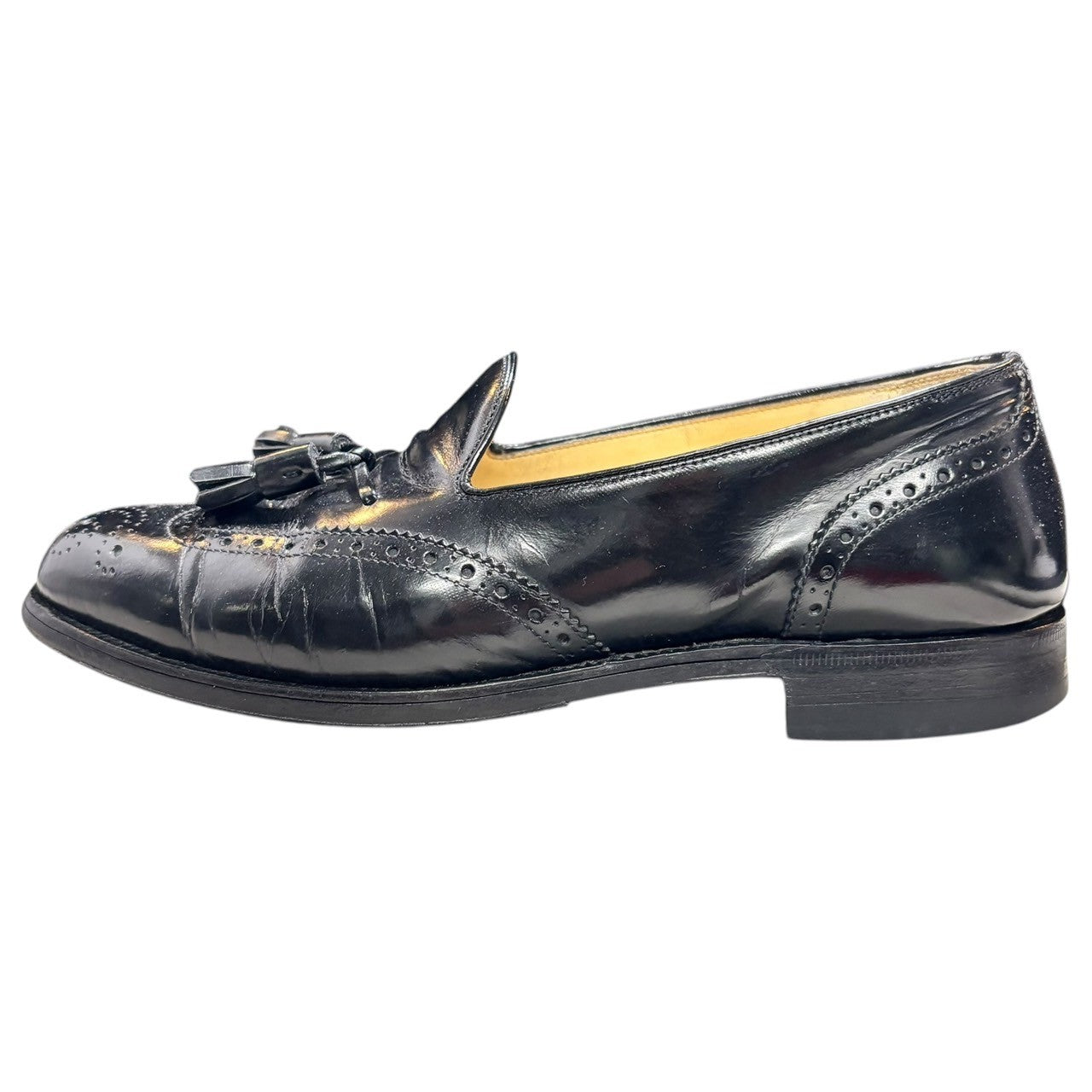 Burberrys(バーバリーズ) old tassel loafers オールド タッセル ローファー 革靴 25.0cm ブラック 日本製