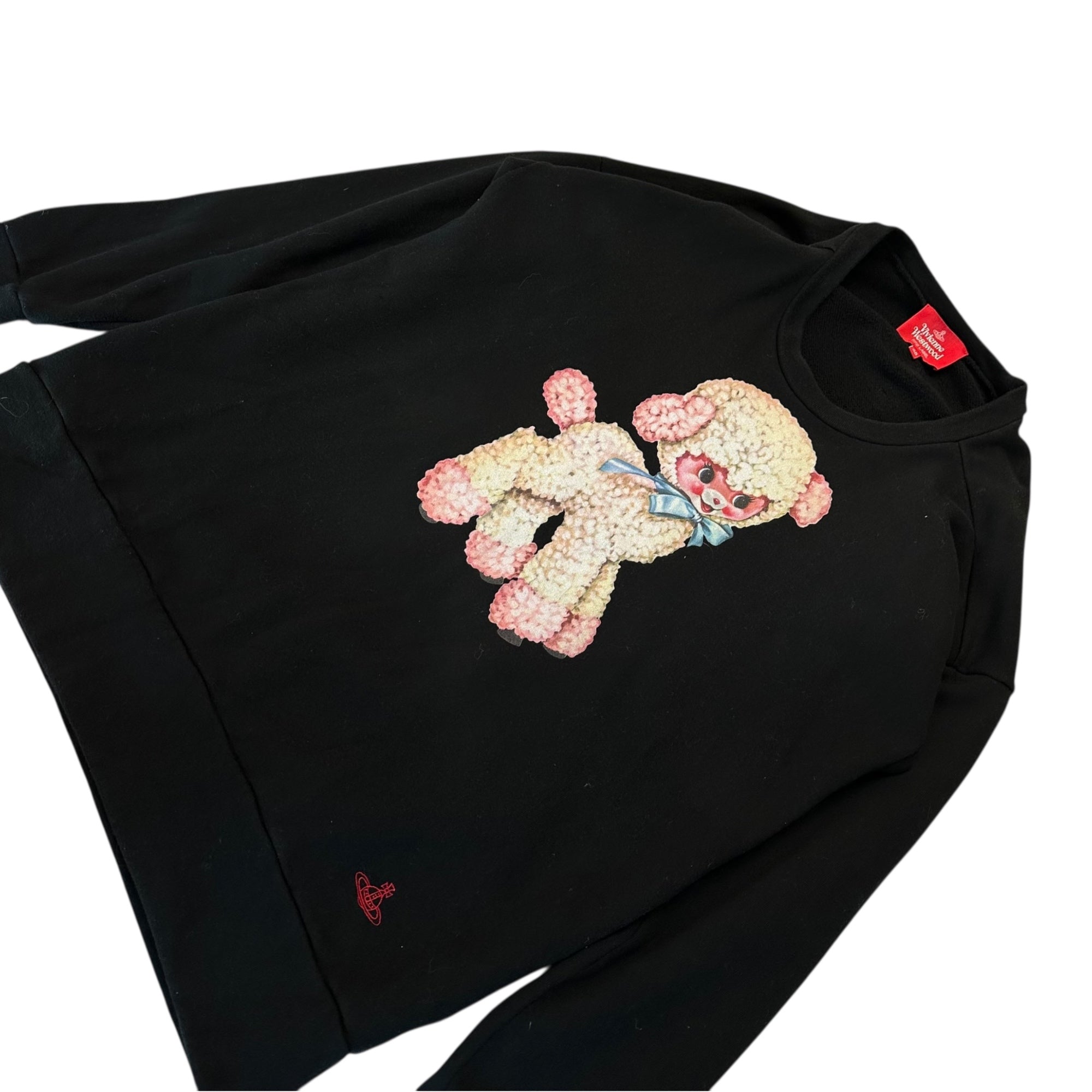 Vivienne Westwood RED LABEL(ヴィヴィアンウエストウッドレッドレーベル) Sheep Print Crew Neck Sweatshirt 羊 プリント クルーネック スウェット 17-12-331004 00 ブラック