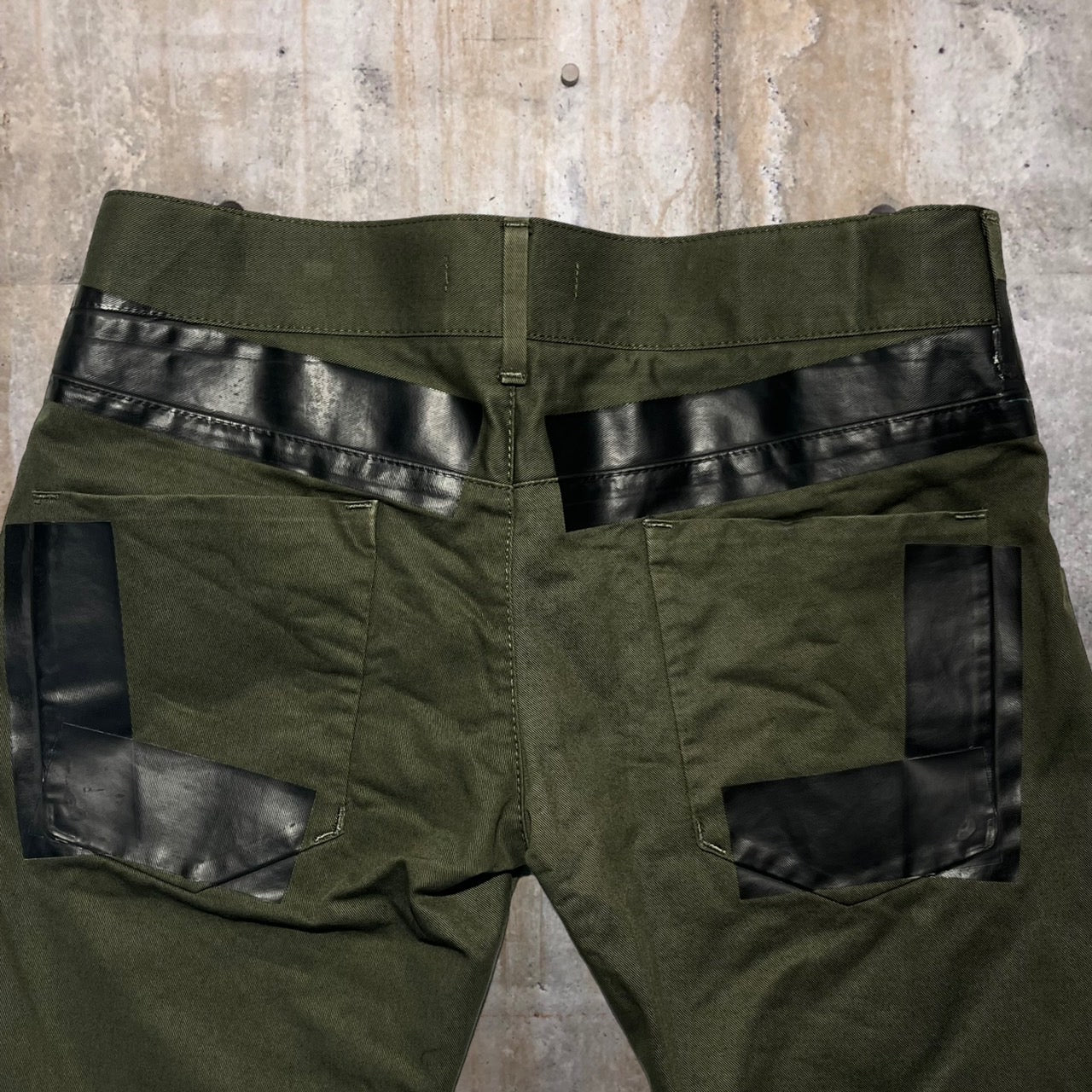 Dolce & Gabbana(ドルチェ&ガッバーナ) 90'sラインテープ加工パンツ 46 カーキ