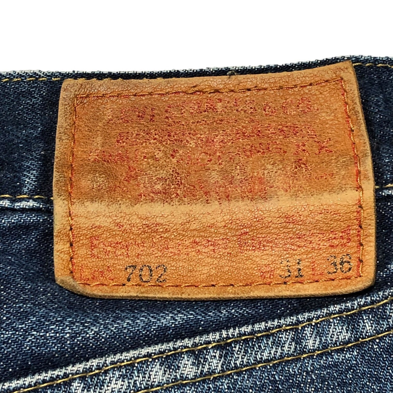 Levi's(リーバイス) 90's 702-XX traight denim pants セルビッチ ストレート デニム パンツ W31 インディゴ 復刻 シンチバッグ 赤耳