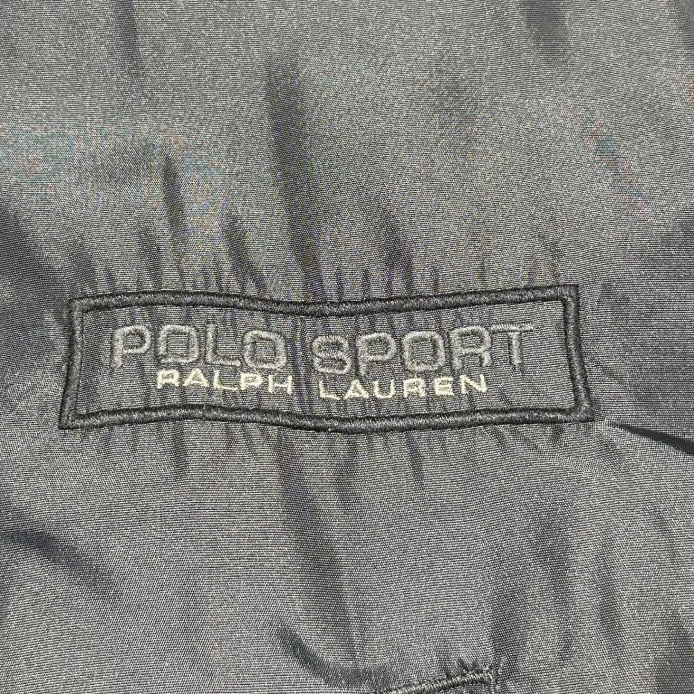 POLO SPORT(ポロスポーツ) 90's Logo Patch Mountain Parka ロゴ ワッペン マウンテンパーカー 2534-7703 L ブラック 90年代 ヴィンテージ ナイガイ