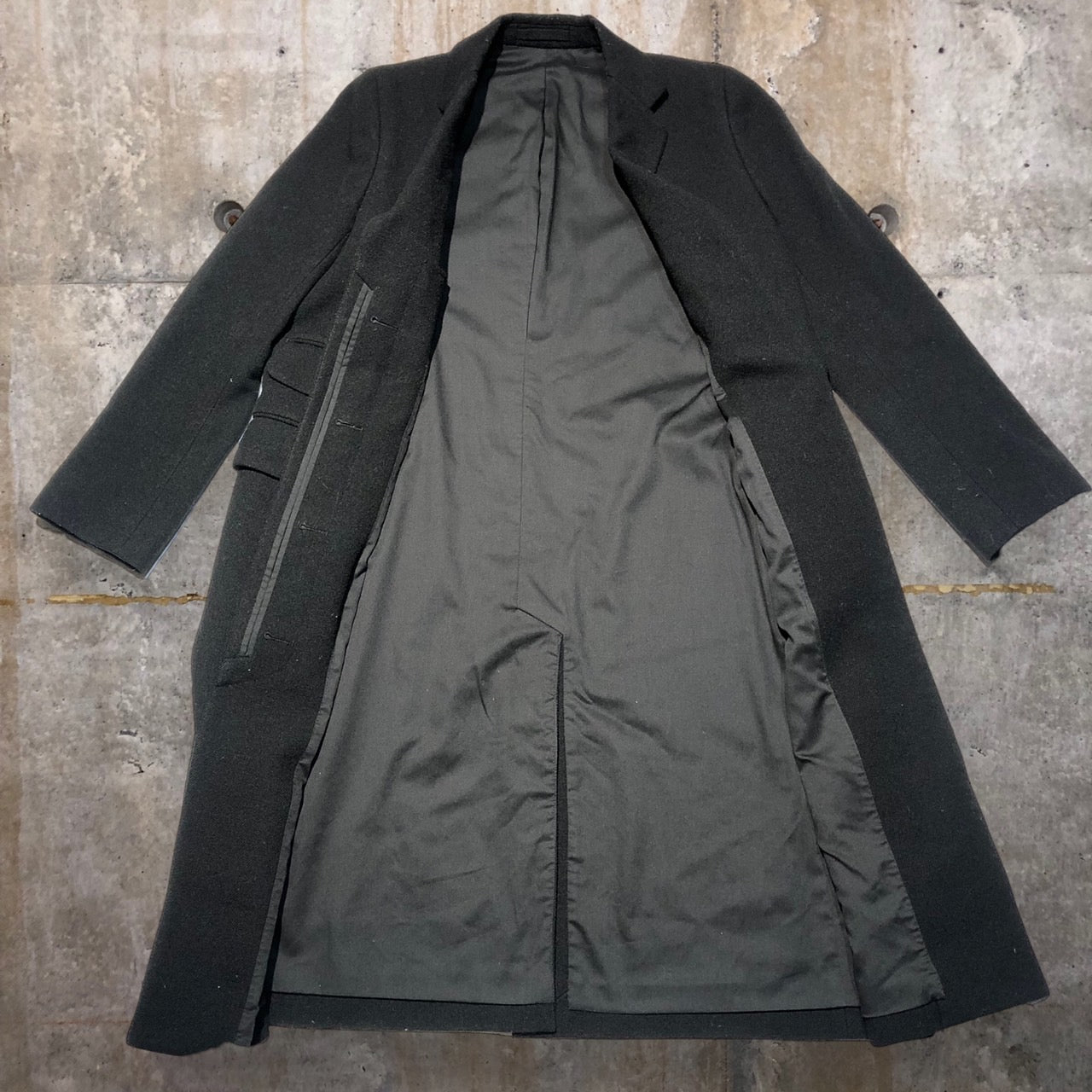 MARGARET HOWELL(マーガレットハウエル) ウールチェスターコート 578-212306 1(Sサイズ程度) ブラック