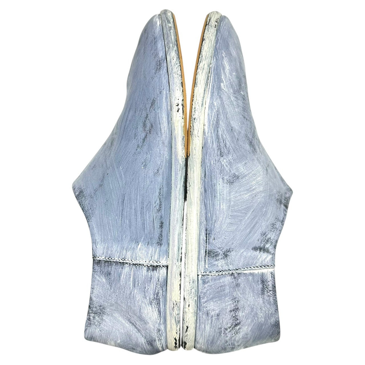 MAISON MARGIELA(メゾンマルジェラ) 21AW Paint Tabi Babouche ペンキ ペイント 足袋 バブーシュ レザー スリッポン S57WR0051 42(27.0cm程度) ホワイト