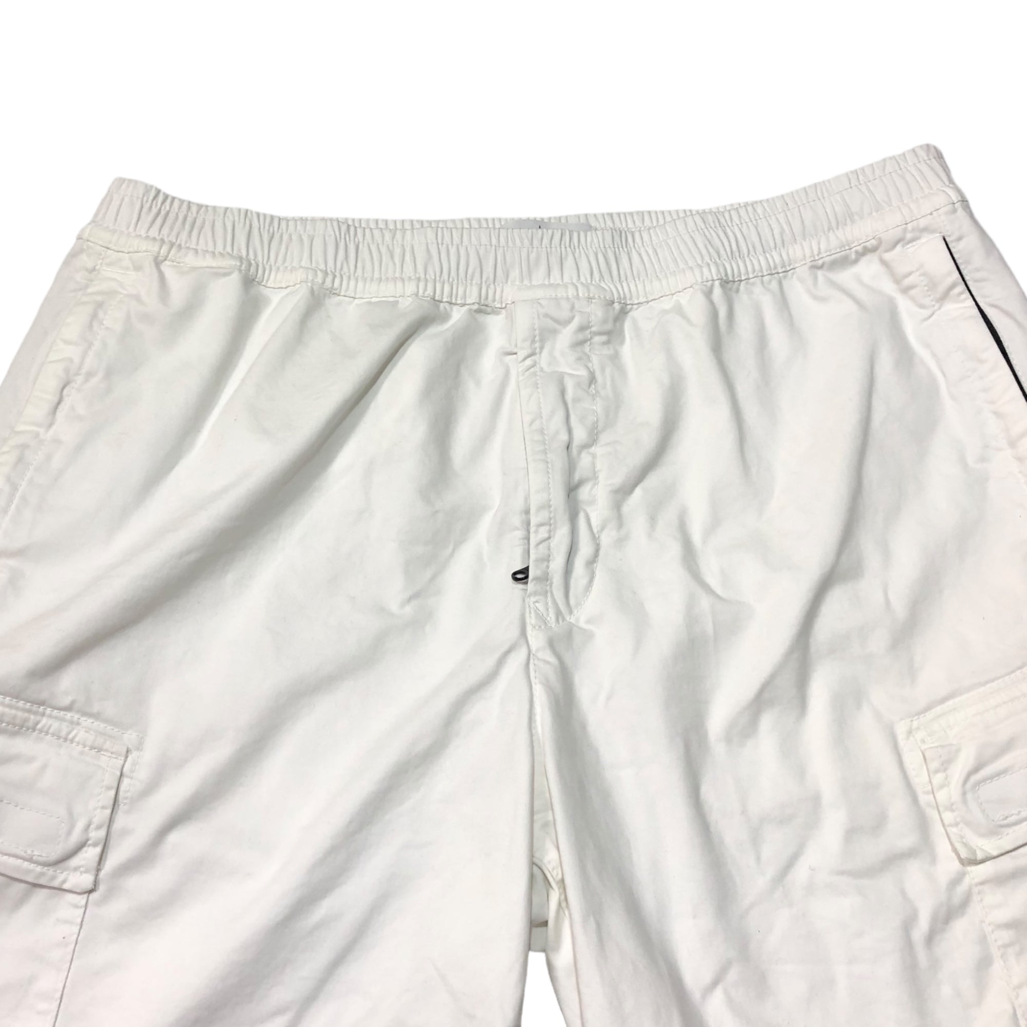 STONE ISLAND(ストーンアイランド) 21SS bermuda shorts OLD加工ブロークンツイル ストレッチコットンショーツ 7415L0904 W40 ホワイト ショート ハーフ パンツ