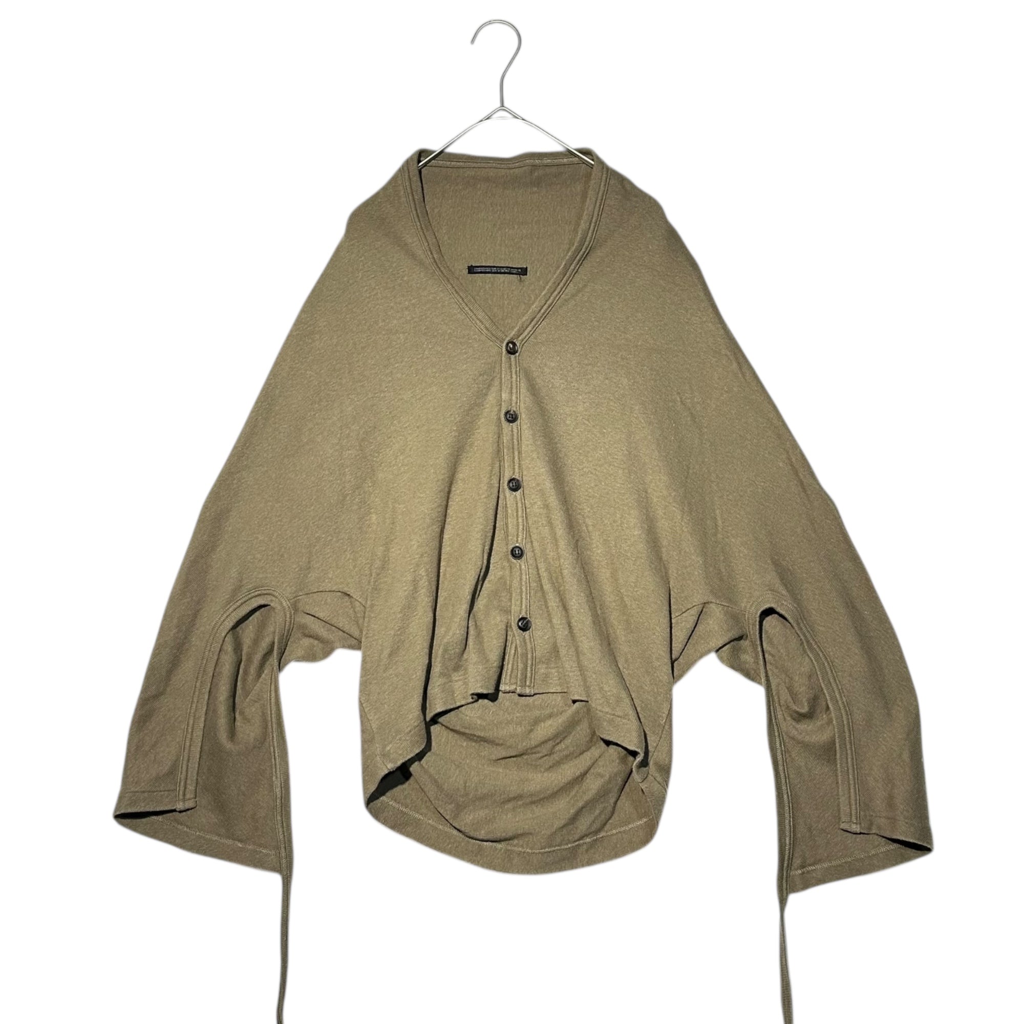 Y's(ワイズ) Kimono-style cotton knit cardigan 着物 スタイル コットン ニット カーディガン YX-T53-069 3(L程度) カーキ