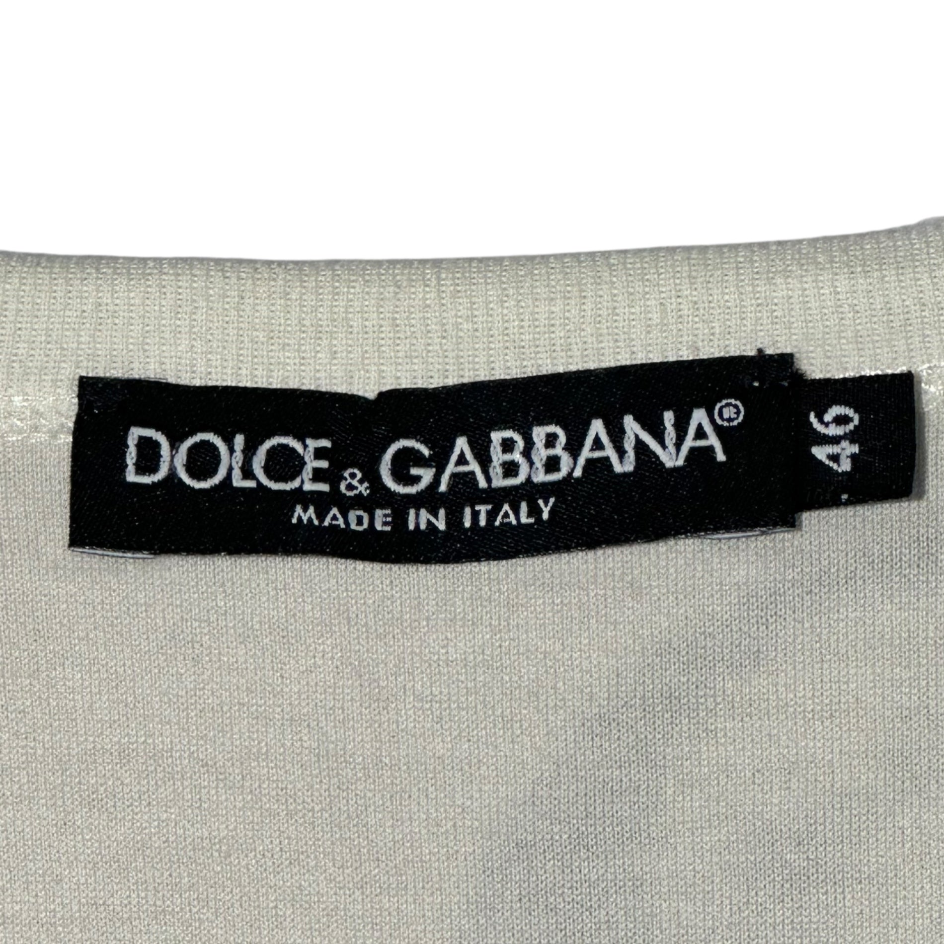 DOLCE&GABBANA(ドルチェ&ガッバーナドルガバ) ”Marilyn Monroe” Dot T-shirt マリリンモンロー ドット Tシャツ G8FE7T G7CAX 46(S程度) ベージュ×ブラック