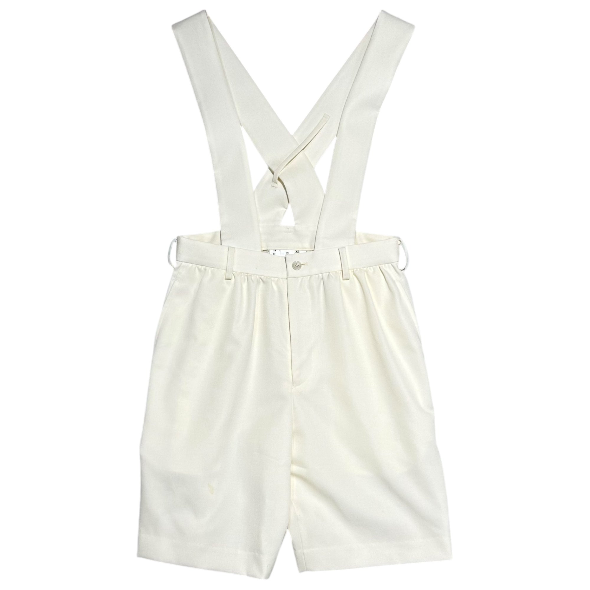 COMME des GARCONS Girl(コムデギャルソンガール) 23SS Suspender Shorts 吊り ショート パンツ NK-U002 XS アイボリー ハーフ サロペット サスペンダー