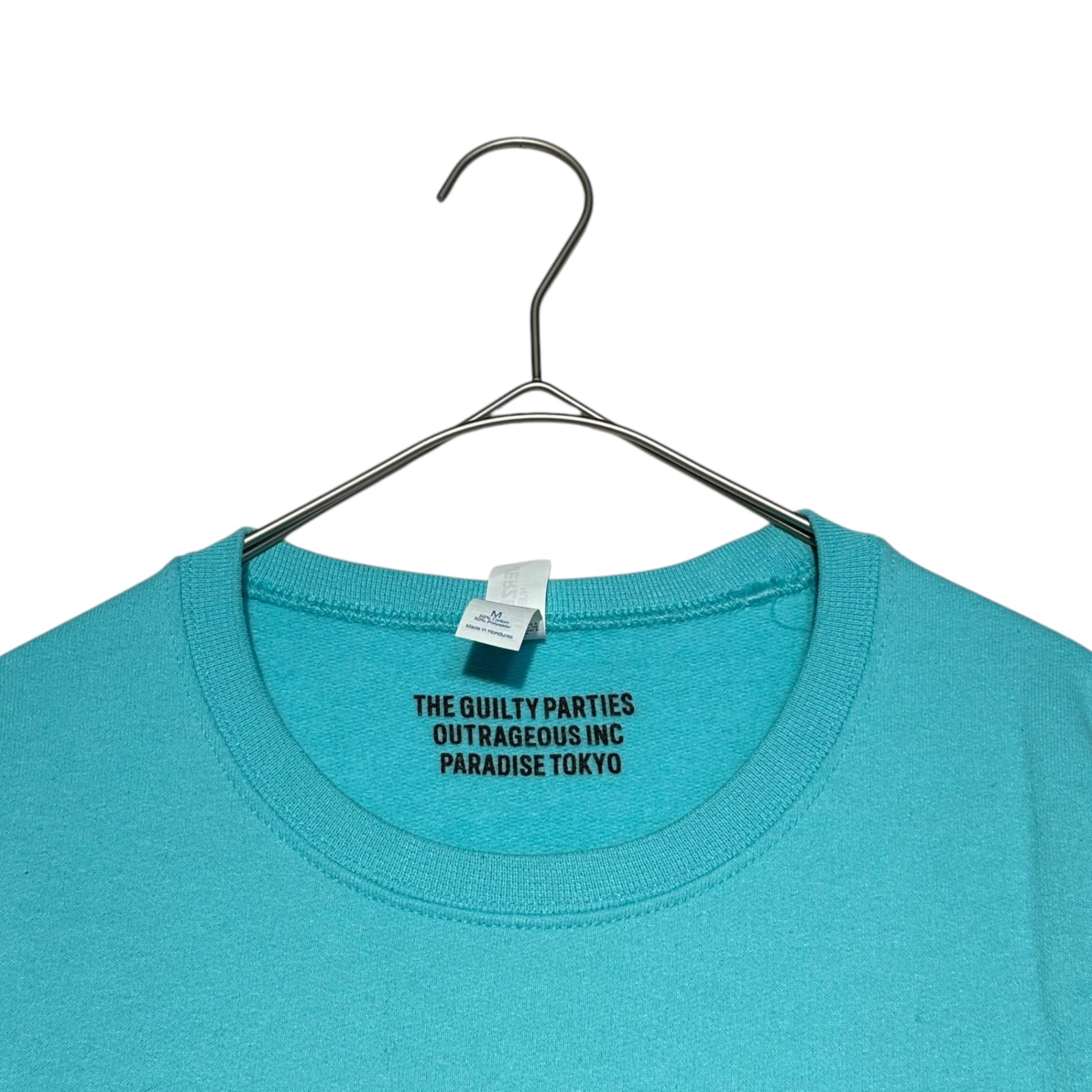 WACKO MARIA(ワコマリア) 21AW Back Maria Print Crew Neck Sweatshirt 21AW バックマリア プリント クルーネック スウェット M ティファニーブルー 著名人着用モデル