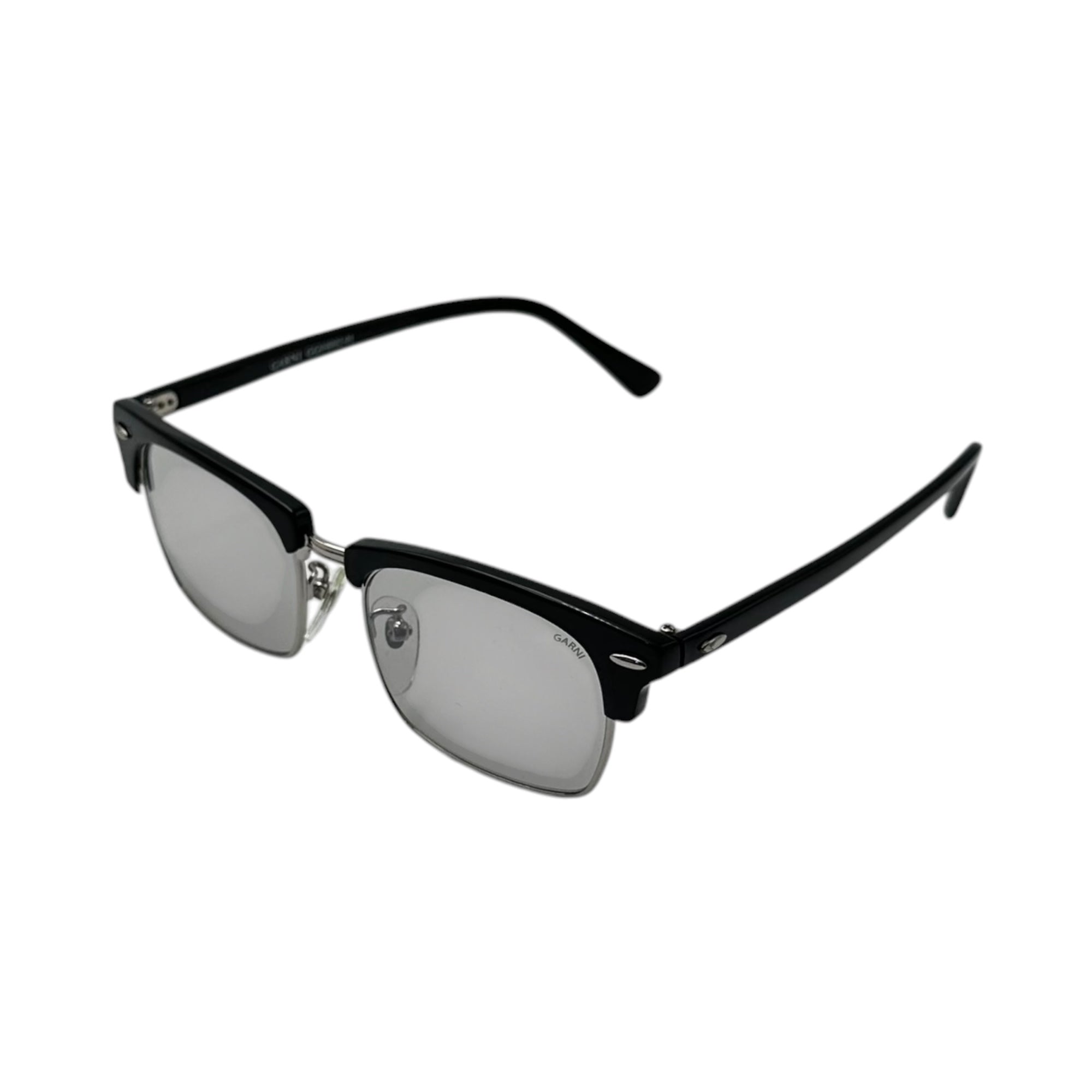 GARNI(ガルニ) Half-rim Square Sunglasses ハーフリム スクエア サングラス GG4002-01 ブラック
