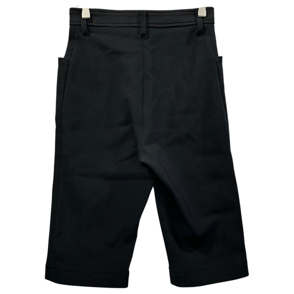 COMME des GARCONS(コムデギャルソン) 1990's Nylon-Cotton Ribbed Cropped Pants ナイロン コットン リブ クロップド パンツ GP-11007S S ブラック AD1989 90s アーカイブ