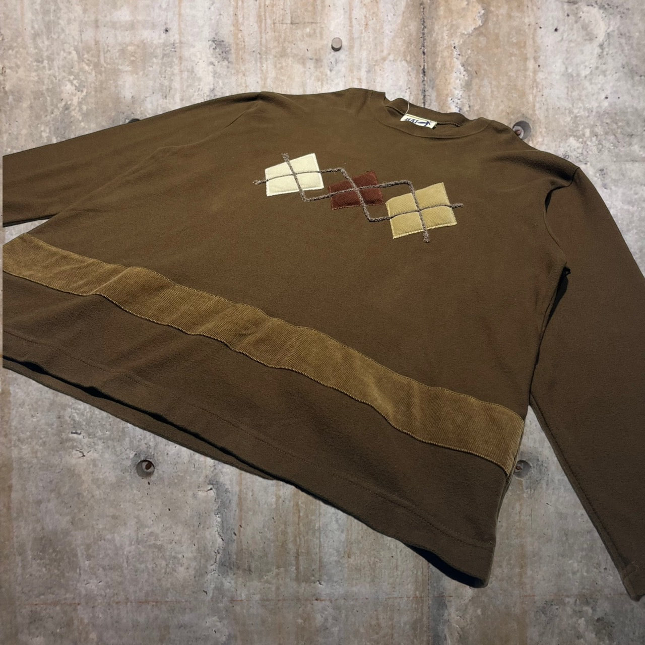 HAI SPORTING GEAR ISSEY MIYAKE(ハイスポルティングギア イッセイミヤケ) 90'sステッチワークプルオーバー M ブラウン