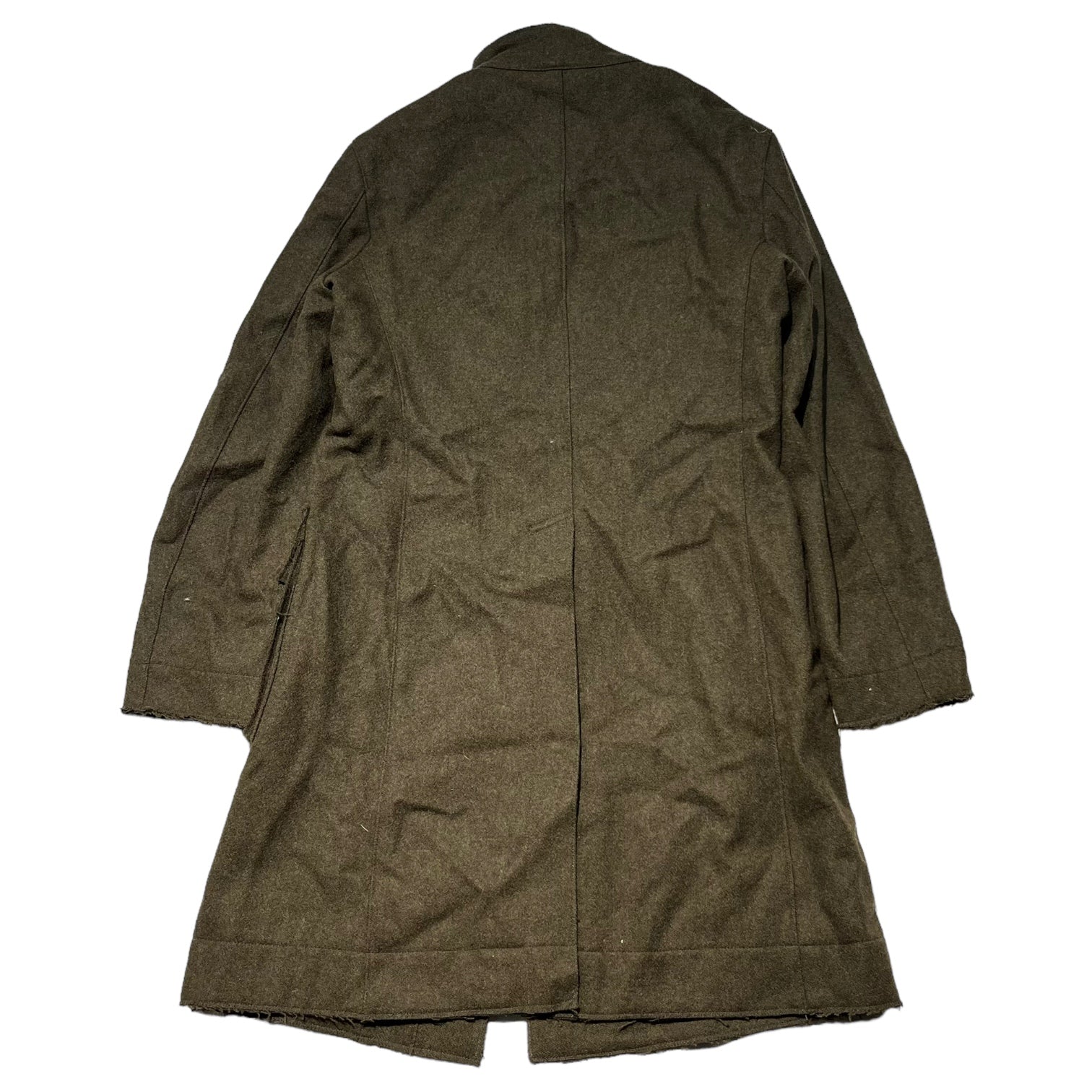 291295=HOMME(ニーキューイチニーキューゴーオム) military style wool coat ミリタリースタイル ウールコート L カーキ