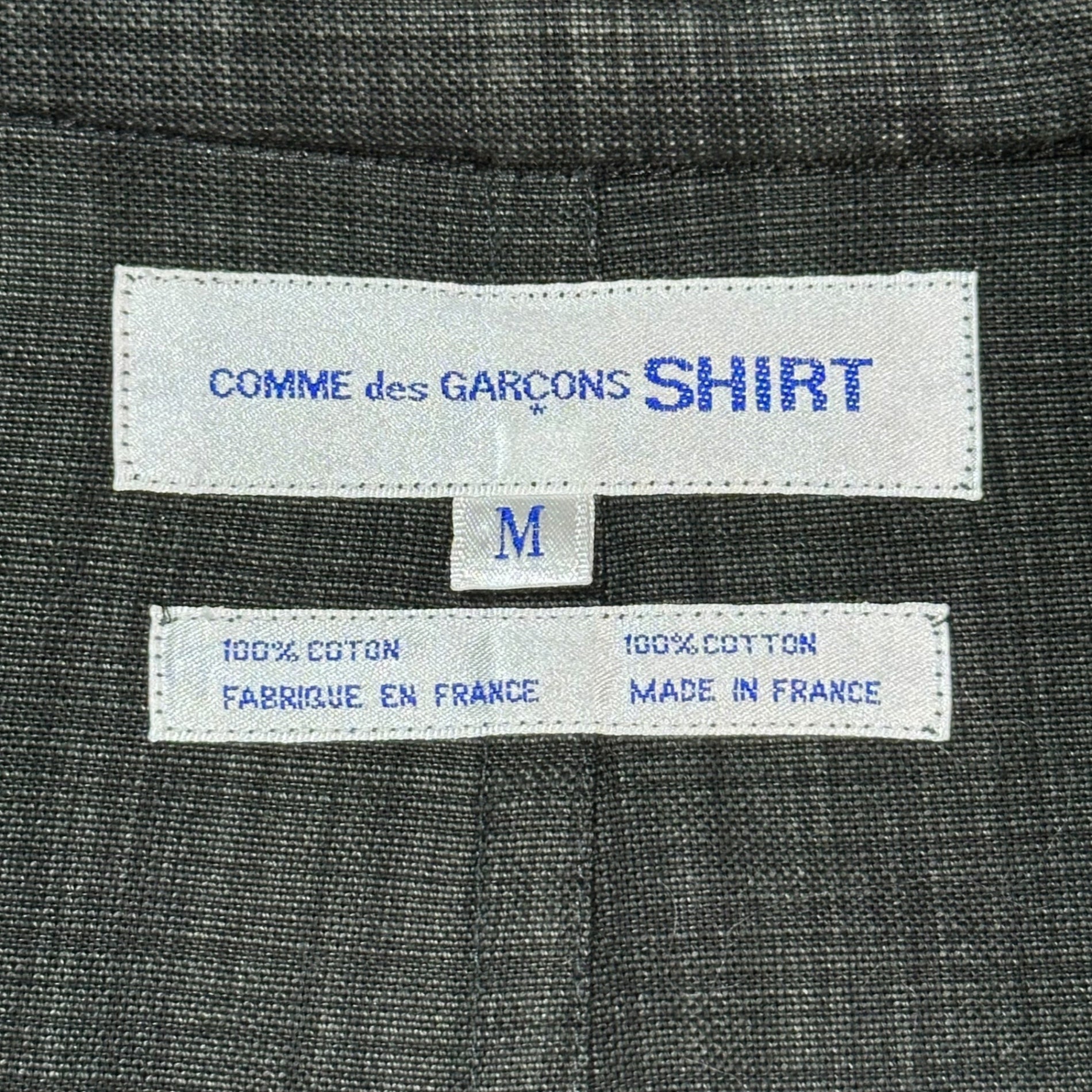 COMME des GARCONS SHIRT(コムデギャルソンシャツ) 90's Plant-Dyed Zip-Up Denim Swing Top Jacket 草木染め加工 ジップアップ デニム スイングトップ ジャケット M チャコールグレー