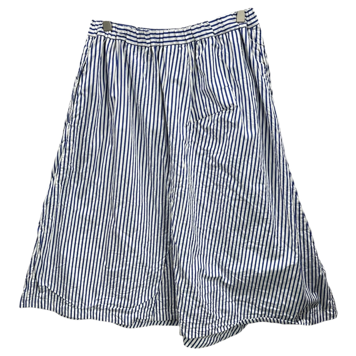 COMME des GARCONS COMME des GARCONS(コムデギャルソンコムデギャルソン) 2026SS Asymmetric Striped Voluminous Skirt アシンメトリー ストライプ ボリューム スカート QR-S008 S ホワイト×ブルー AD2025