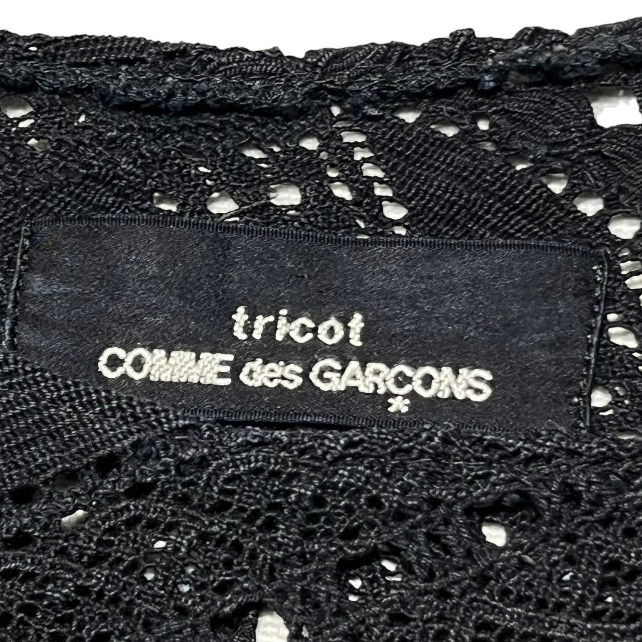 tricot COMME des GARCONS(トリココムデギャルソン) Old lace pullover cut and sew オールド レース プルオーバー カットソー メッシュ ブラック