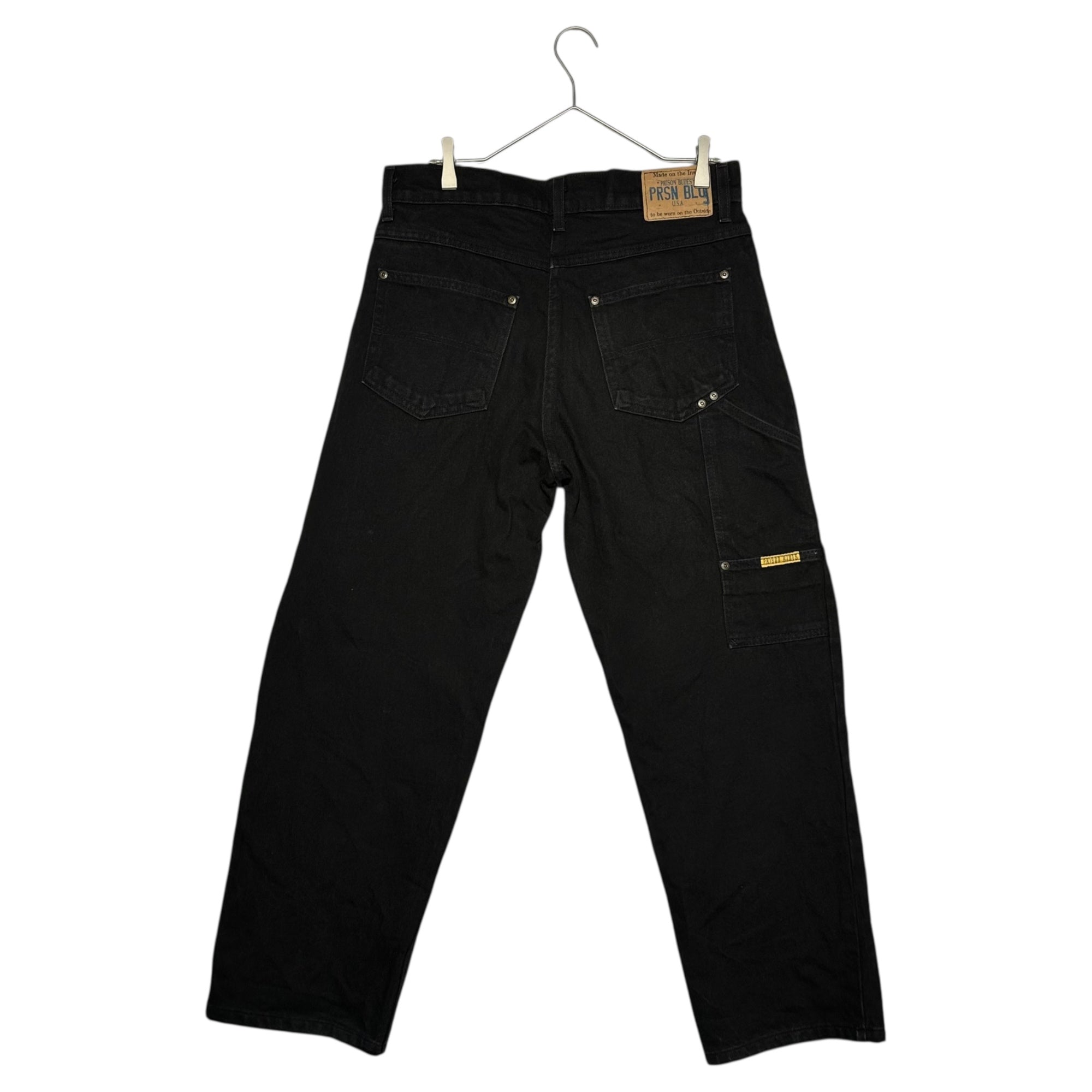 PRISON BLUES(プリズンブルース) USA made Painter Black Denim Pants ペインター ブラック デニム パンツ 106391 W32L32 ブラック ワーク テーパード PRSN BLU