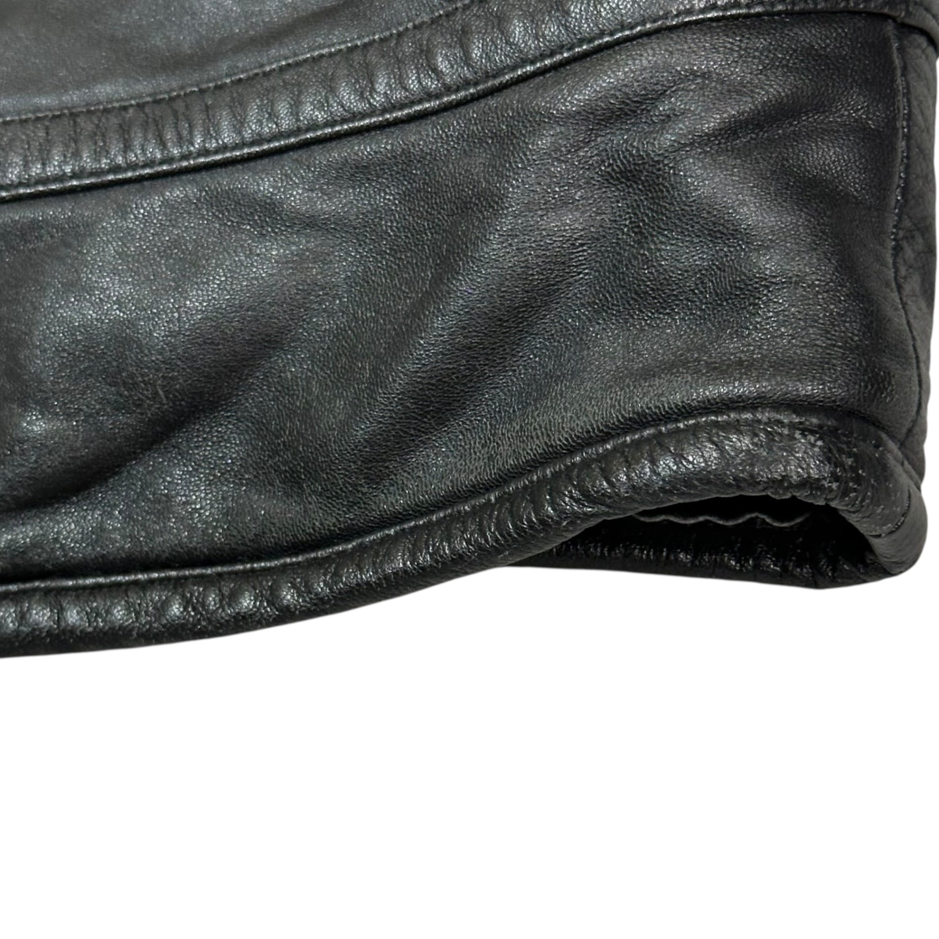 HARDY AMIES SPORT(ハーディエイミススポーツ) 90's lamb leather jacket with boa lining 90年代 裏ボア ラムレザー ジャケット L ブラック
