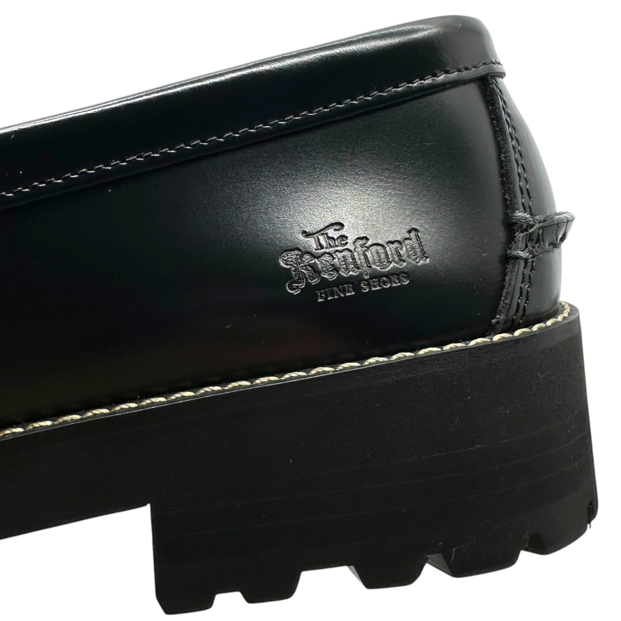 The Kenford Fineshoes(ケンフォードファインシューズ) TANK SOLE QUILT TASSEL LOAFERS タンク ソール キルト タッセル ローファー 26cm ブラック レザー シューズ