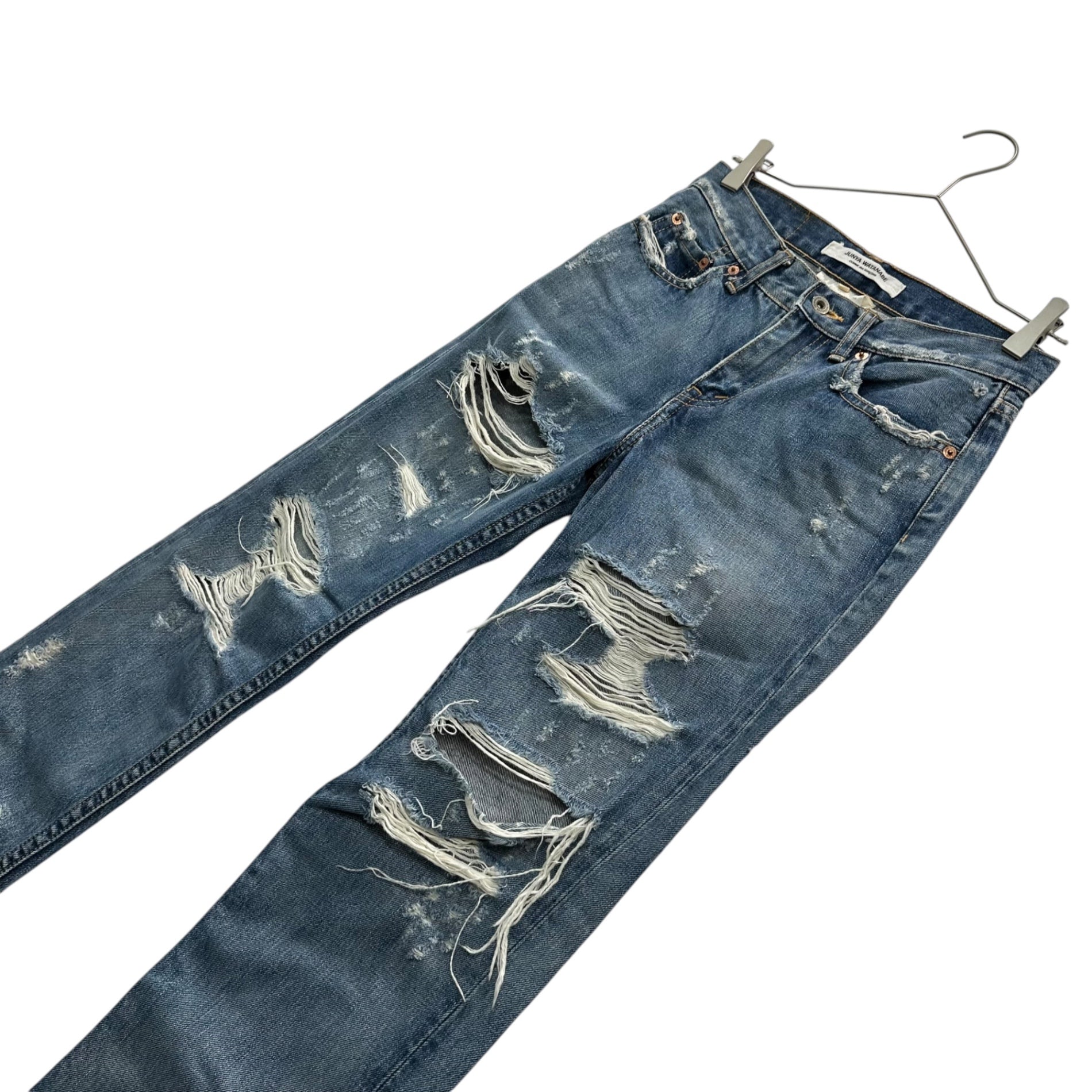 JUNYA WATANABE COMME des GARCONS(ジュンヤワタナベコムデギャルソン) 2005AW Destroyed Denim Pants デストロイ デニム パンツ JP-P058 S インディゴ 00's AD2005