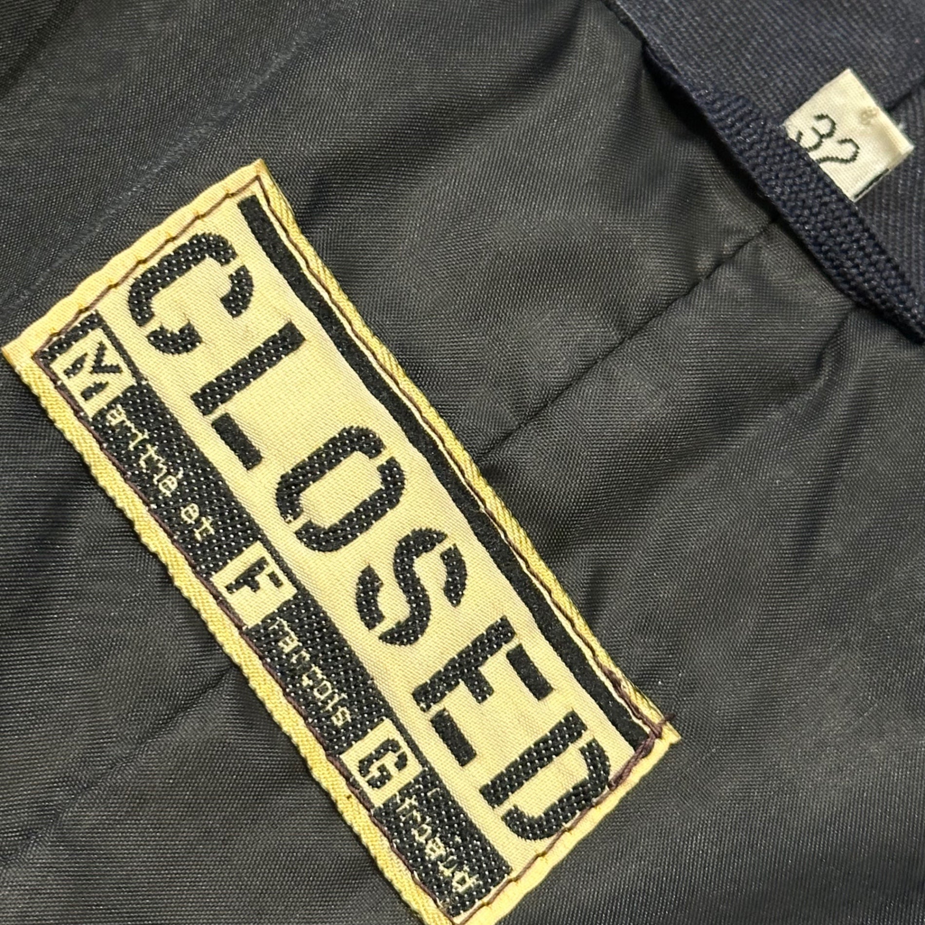 CLOSED(クローズド) 1980's ITALY MADE Shadow Block Check Blazer シャドー ブロック チェック テーラード ジャケット 32(L程度) ネイビー 80年代 MARITHE FRANCOIS GIRBAUD前身ブランド