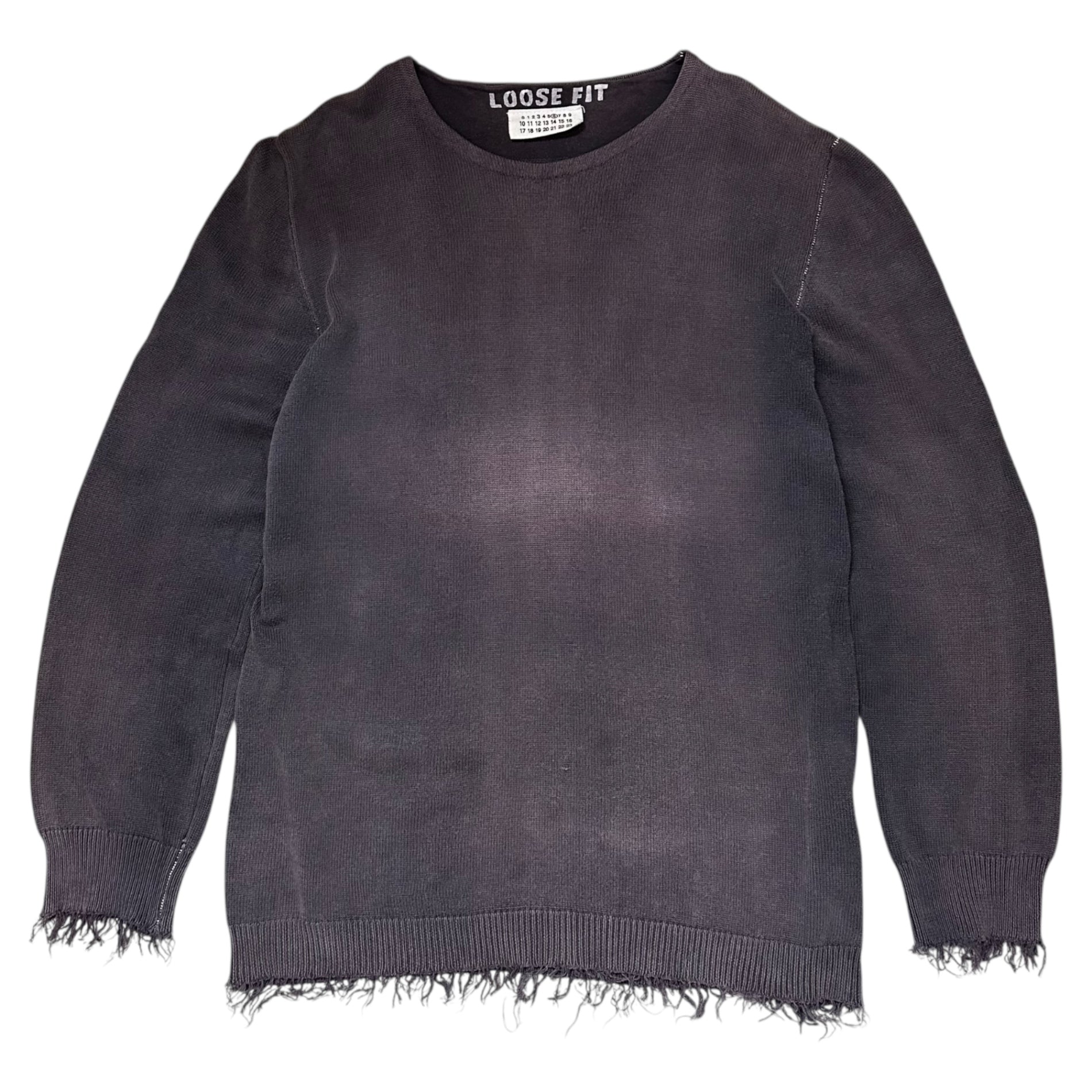 Maison Martin Margiela(メゾン マルタンマルジェラ) ⑥ 02SS~04AW By MISS DEANNA Archive Destroy Cotton Knit ミスディアナ期 アーカイブ デストロイ コットン ニット 表記無(メンズL程度) パープル 00’s 本人期 レディースライン