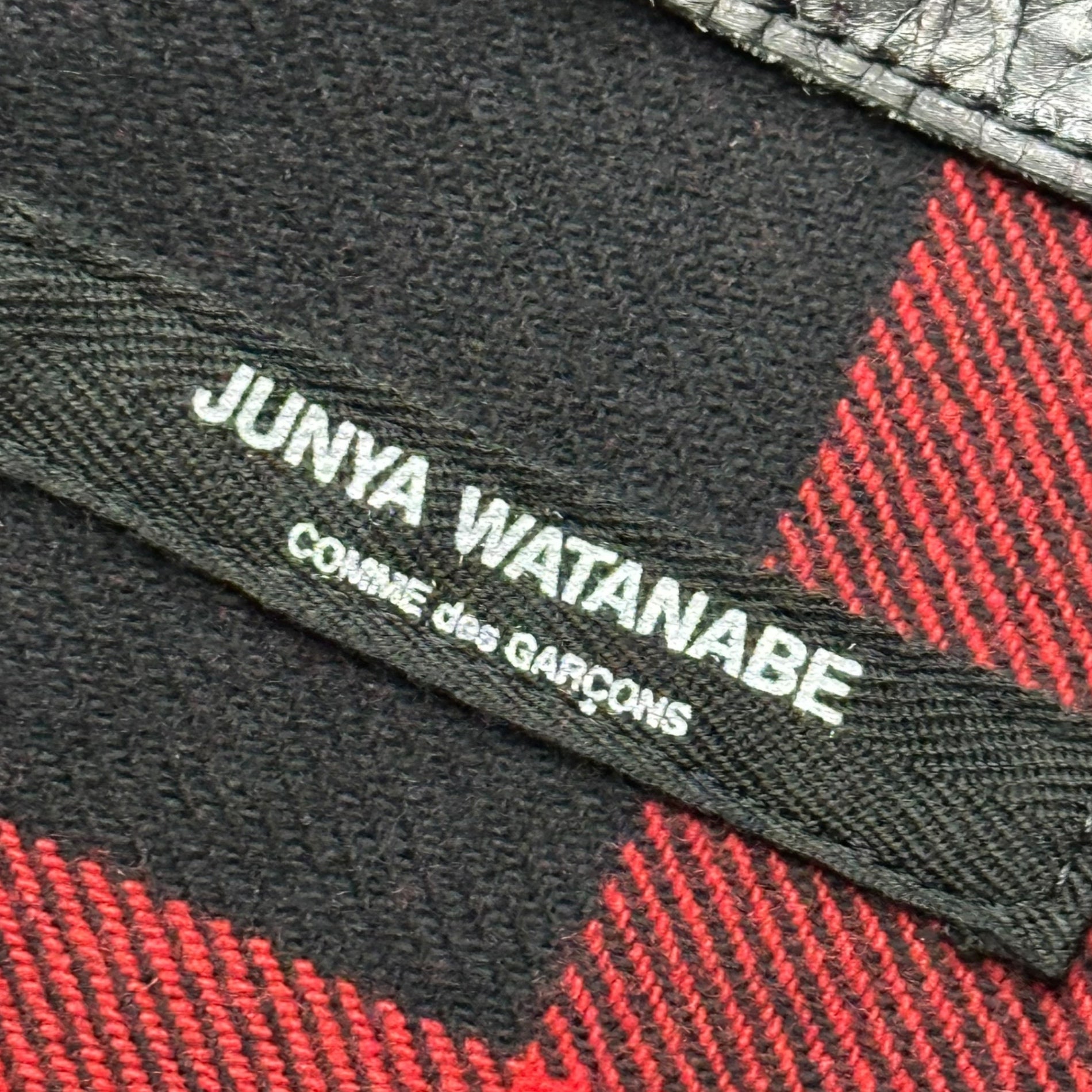 COMME des GARCONS JUNYA WATANABE(コムデギャルソンジュンヤワタナベ) Buffalo Check Lining Cow Leather Tote Bag バッファローチェック ライニング カウ レザー トート バッグ JH-K 205 ブラック