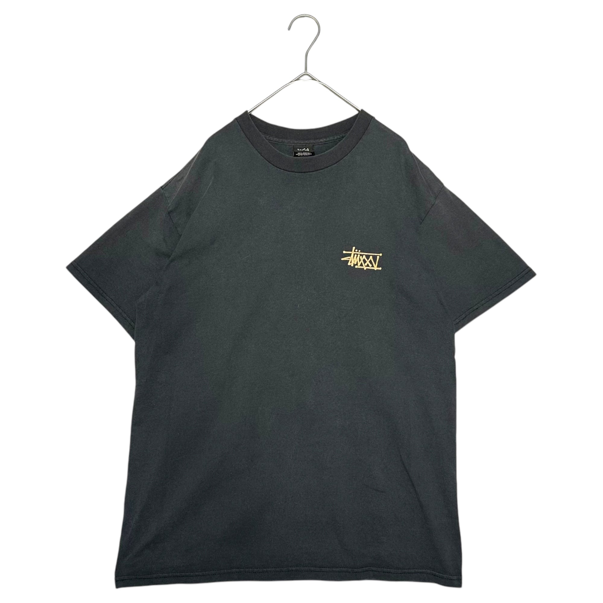 STUSSY(ステューシー) 00's crown skull back print Tシャツ 王冠 スカル バックプリント M ブラック×ゴールド OLD STUSSY