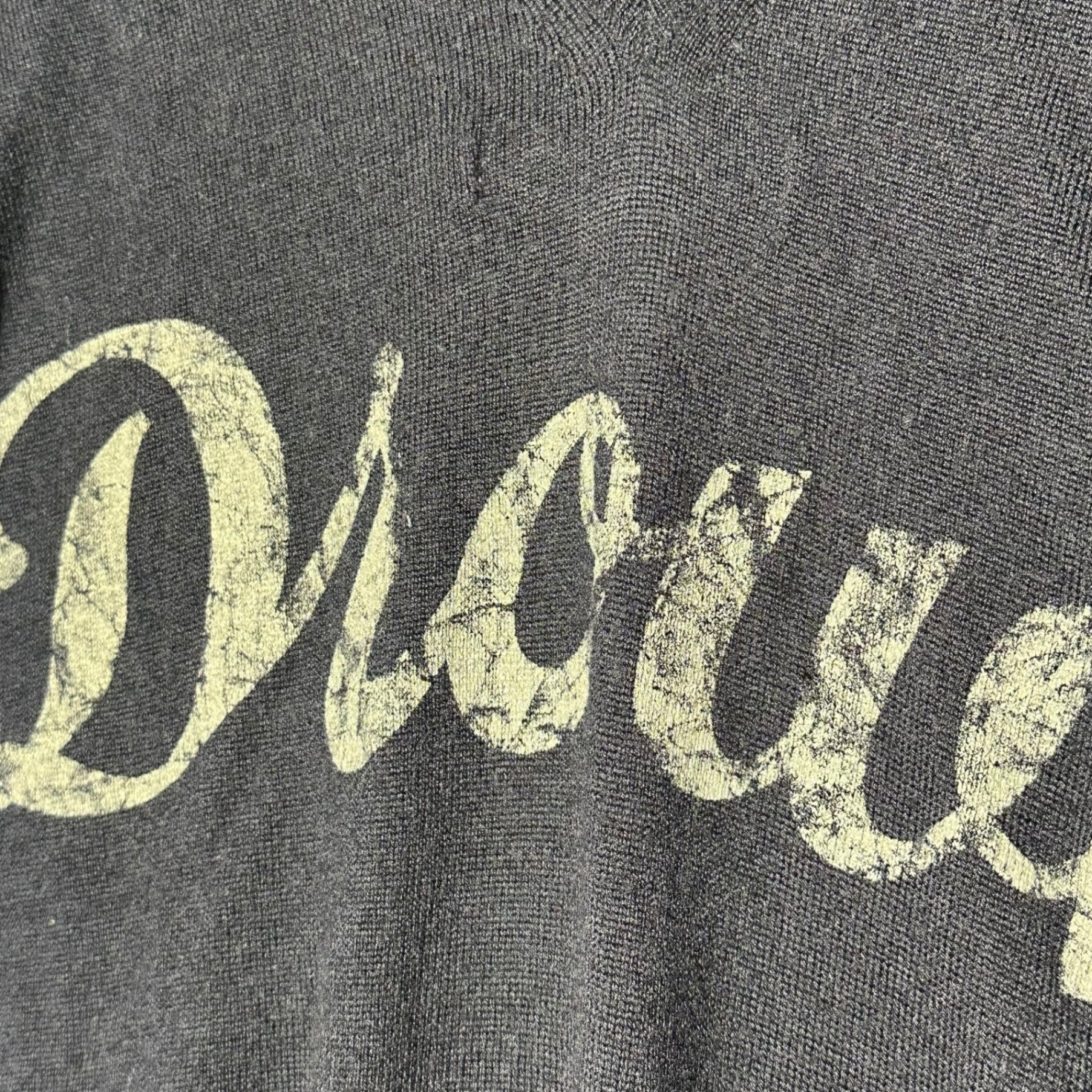 COMME des GARCONS SHIRT(コムデギャルソンシャツ) ”Drown” Printed Back V-Neck Knit プリント バックV ニット W13504 S ネイビー