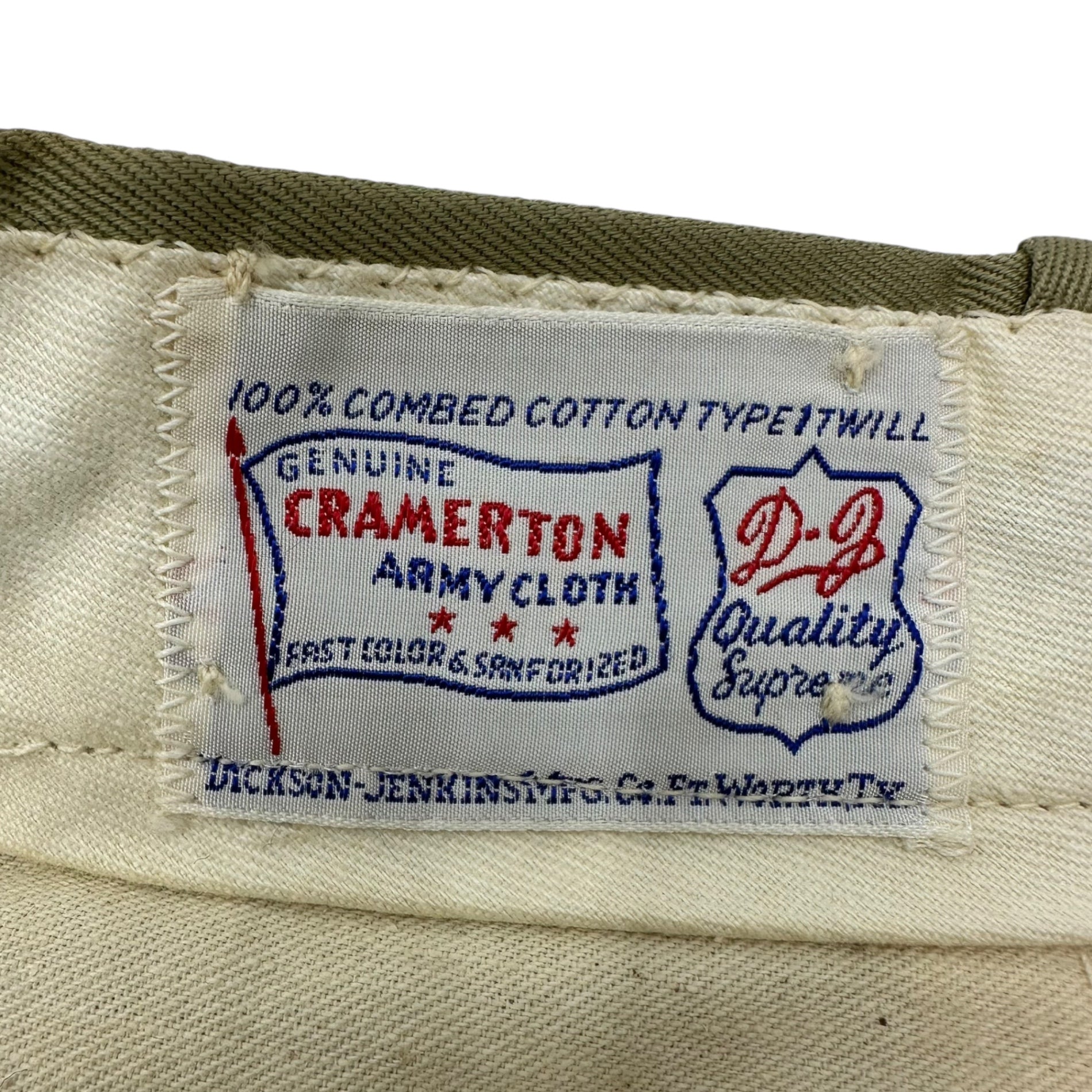 GALEY & LORD(ゲイリーアンドロード) 60's CRAMERTON ARMY CLOTH クレーマートン アーミー クロス チノ パンツ 30/30 ベージュ 60年代 ヴィンテージ チノパン