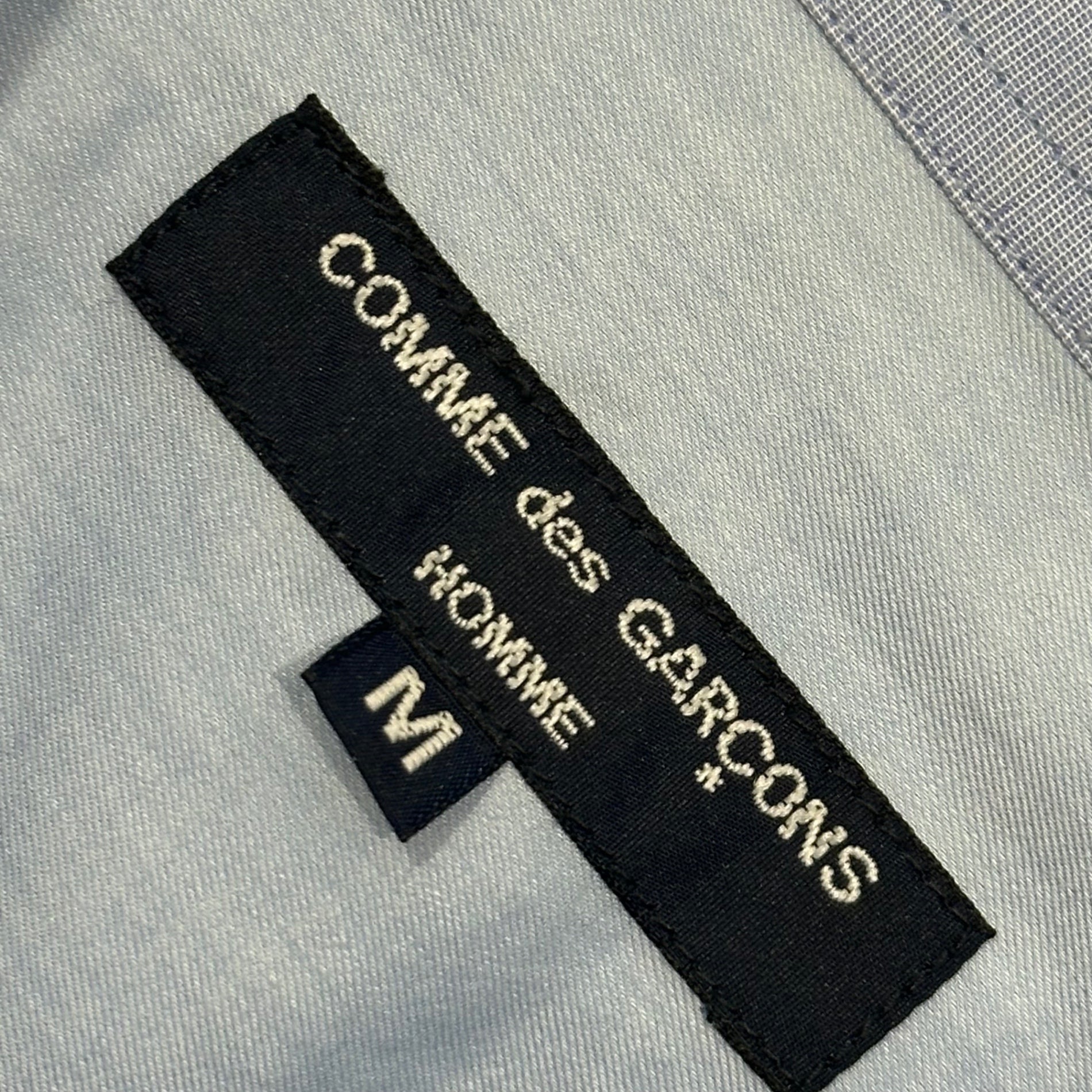 COMME des GARCONS HOMME(コムデギャルソンオム) 20AW Panel-Switch Cotton L/S Shirt パネル 切替 コットン 長袖 シャツ HF-B007 M ライトブルー AD2020